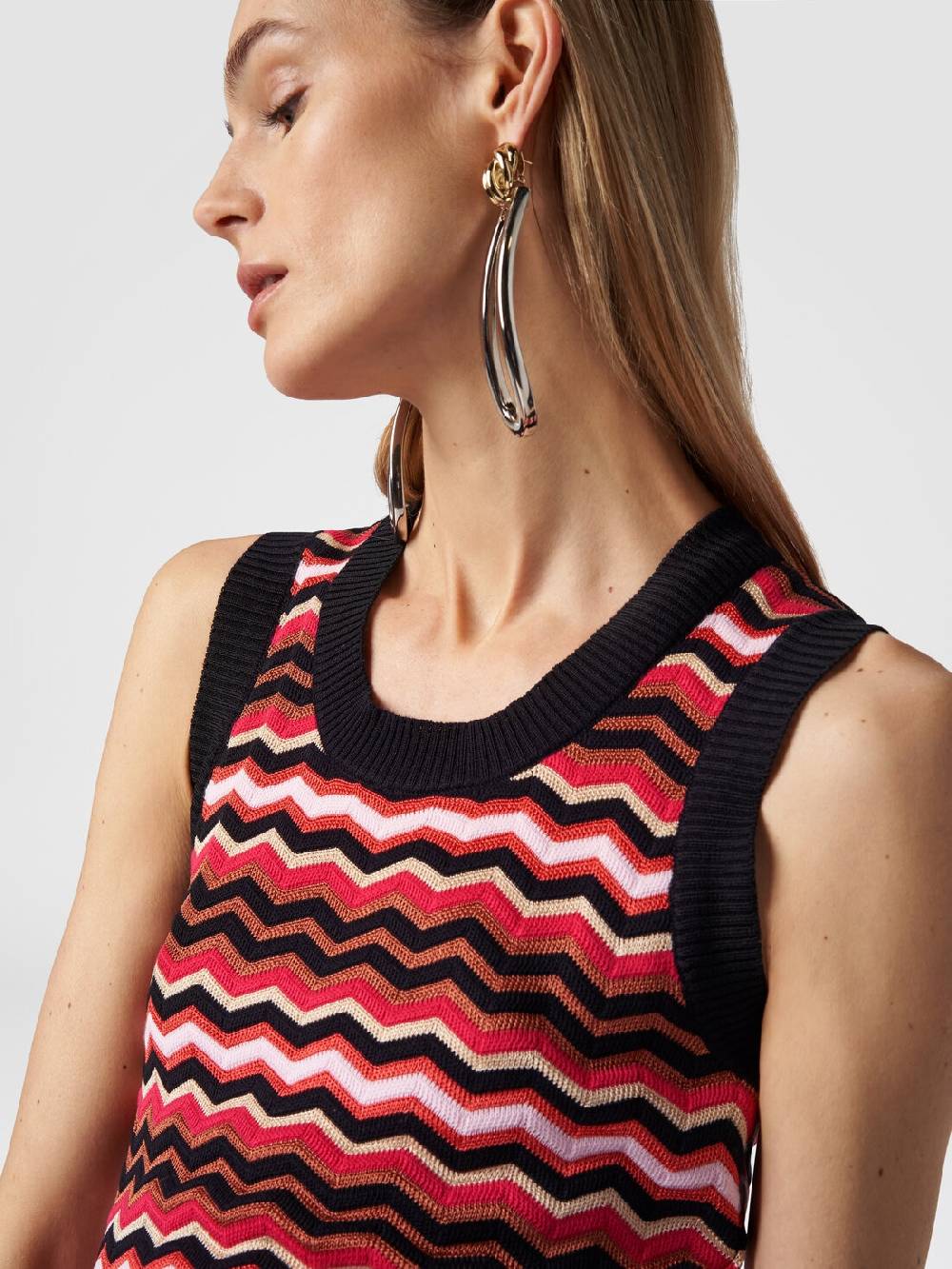 Missoni Abito Senza Maniche In Maglia Zig Zag
