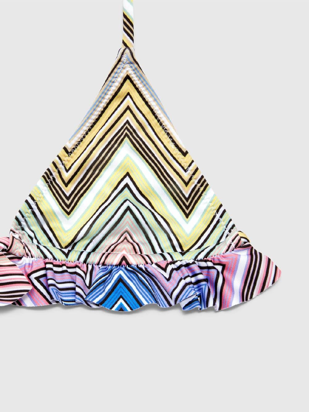 Missoni Bikini Chevron Con Volant E Scritta Logo