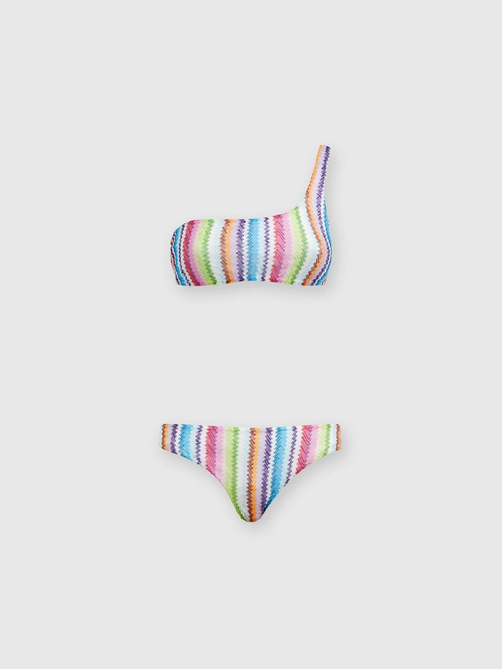 Missoni Bikini Monospalla Stampa Zig Zag