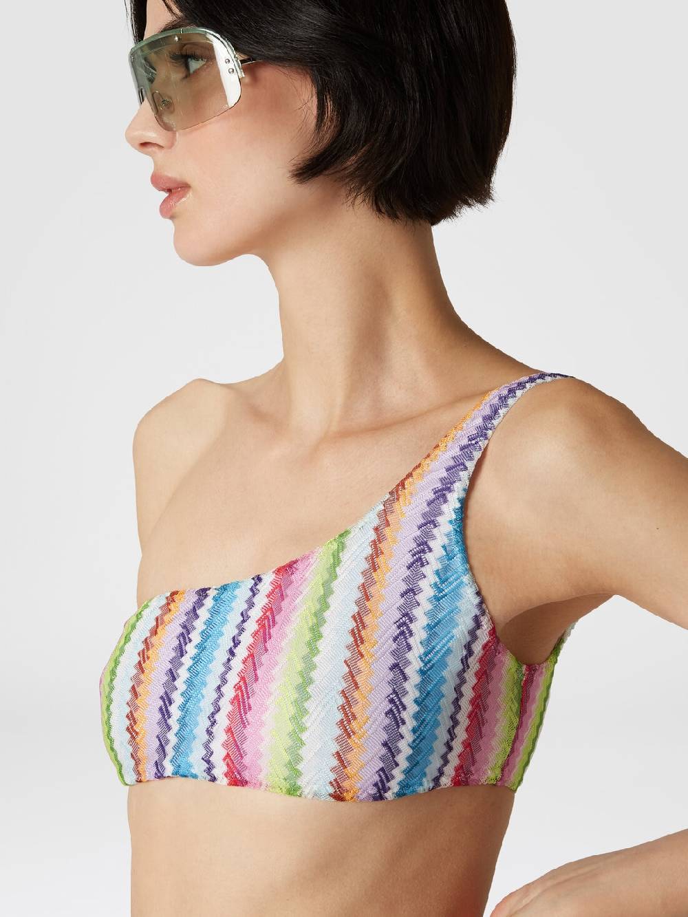 Missoni Bikini Monospalla Stampa Zig Zag
