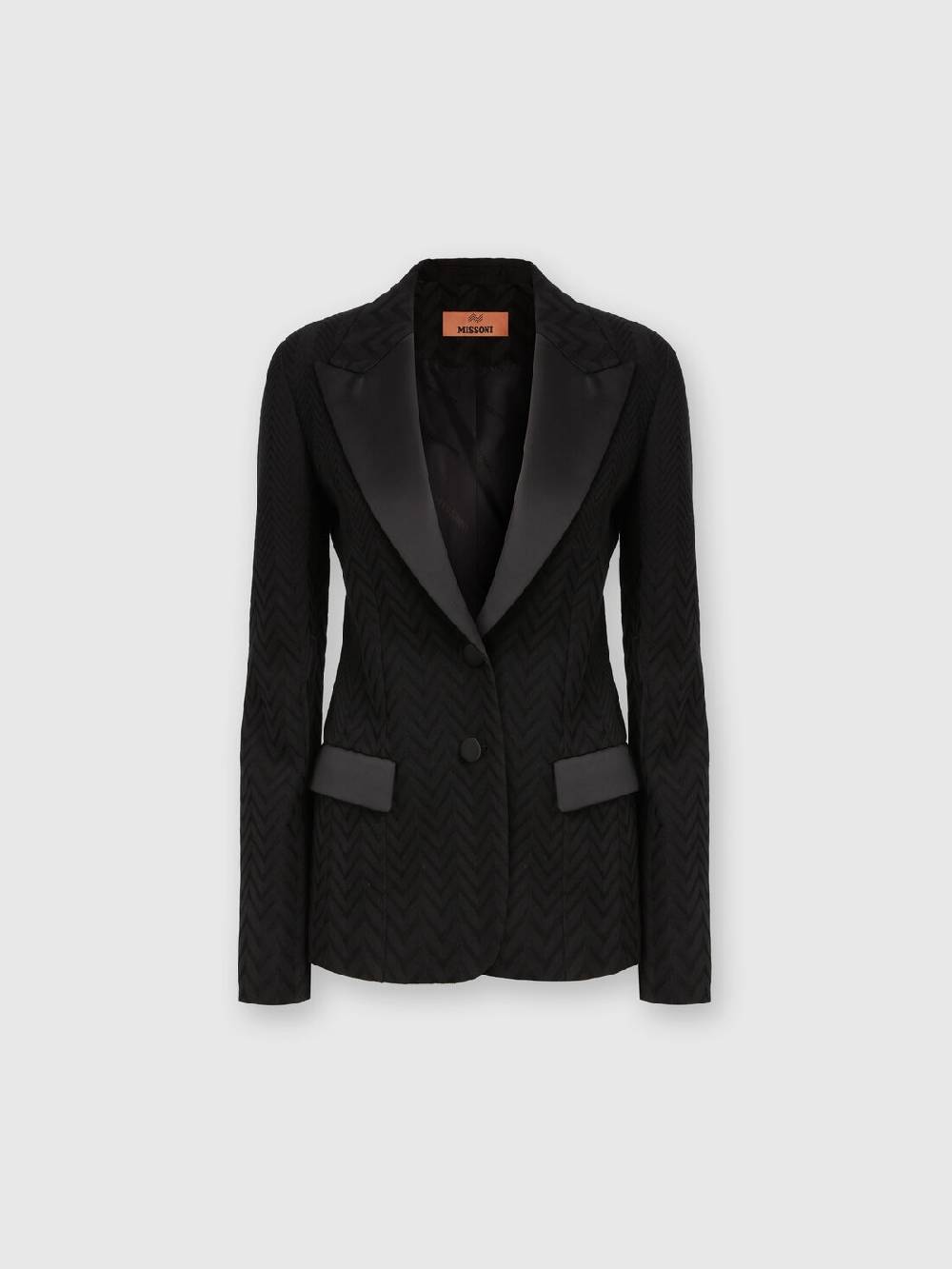 Missoni Blazer Chevron Con Dettagli In Raso