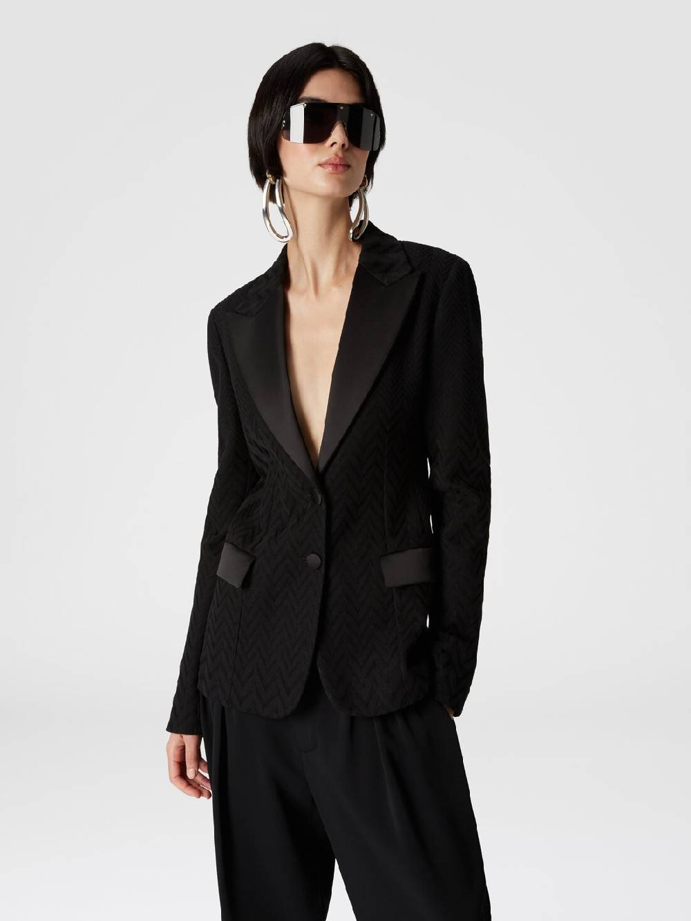 Missoni Blazer Chevron Con Dettagli In Raso