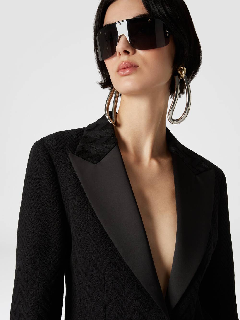 Missoni Blazer Chevron Con Dettagli In Raso