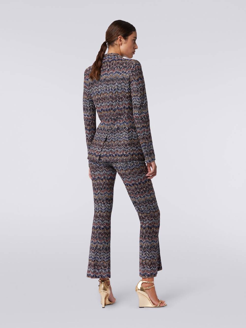 Missoni Blazer In Misto Viscosa Zig Zag Con Lurex