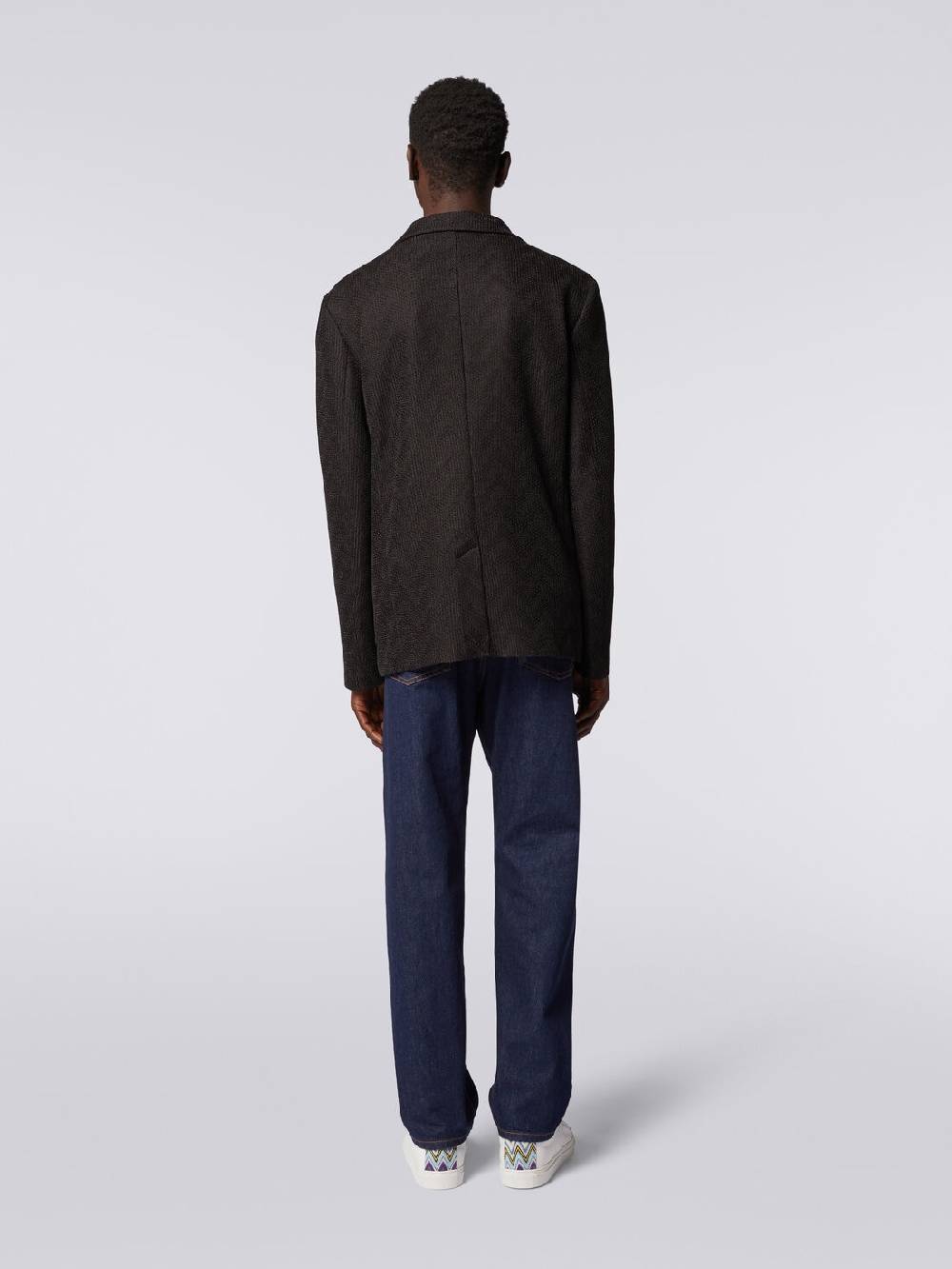 Missoni Blazer Monopetto In Cotone Chevron