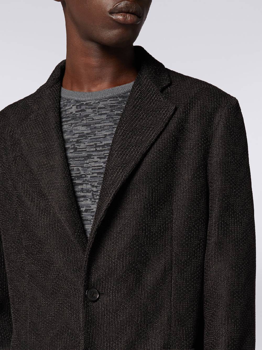 Missoni Blazer Monopetto In Cotone Chevron