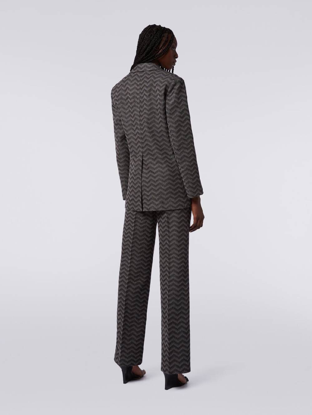 Missoni Blazer Monopetto In Cotone Chevron