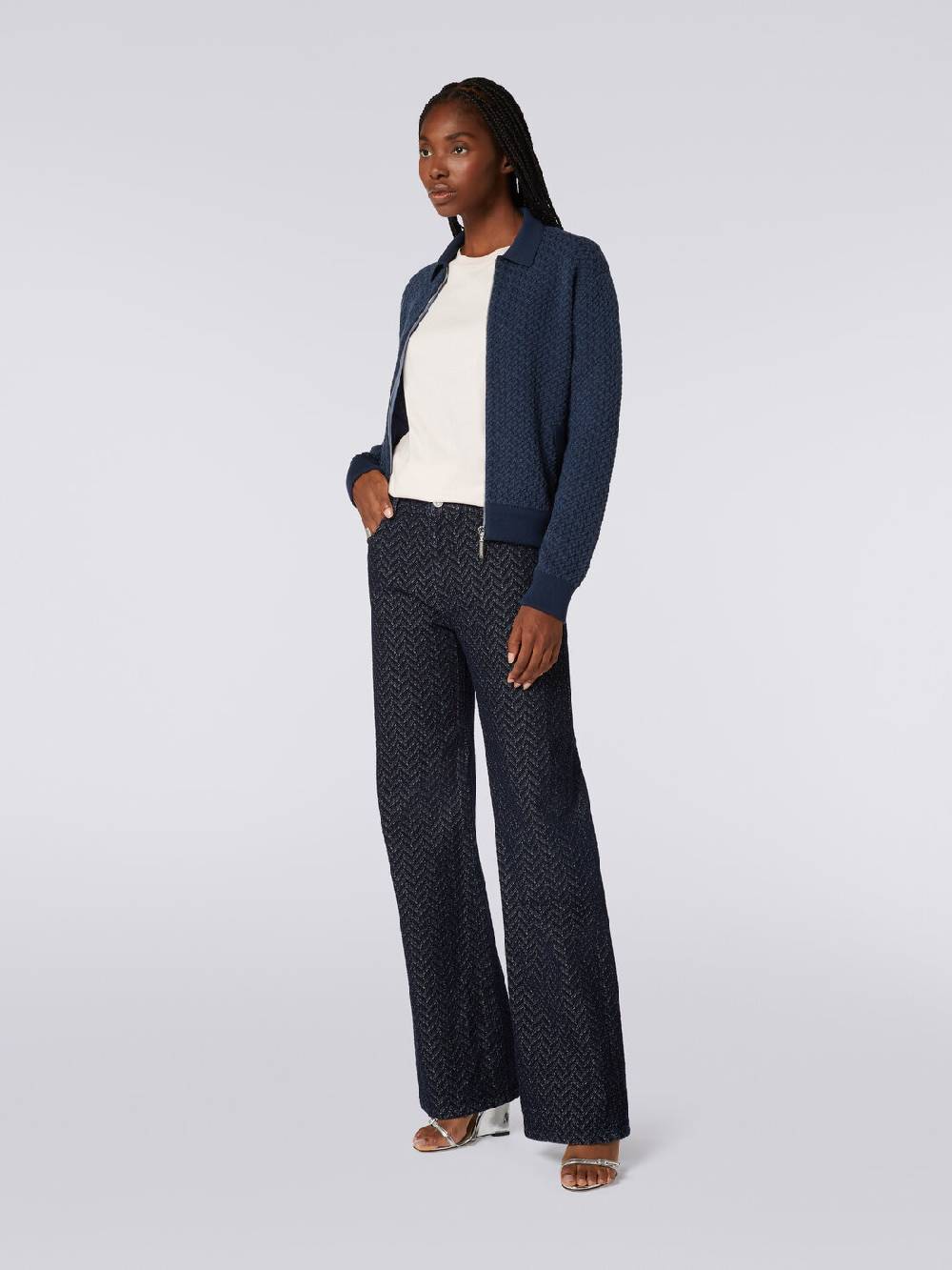 Missoni Bomber In Cotone E Nylon Con Zip