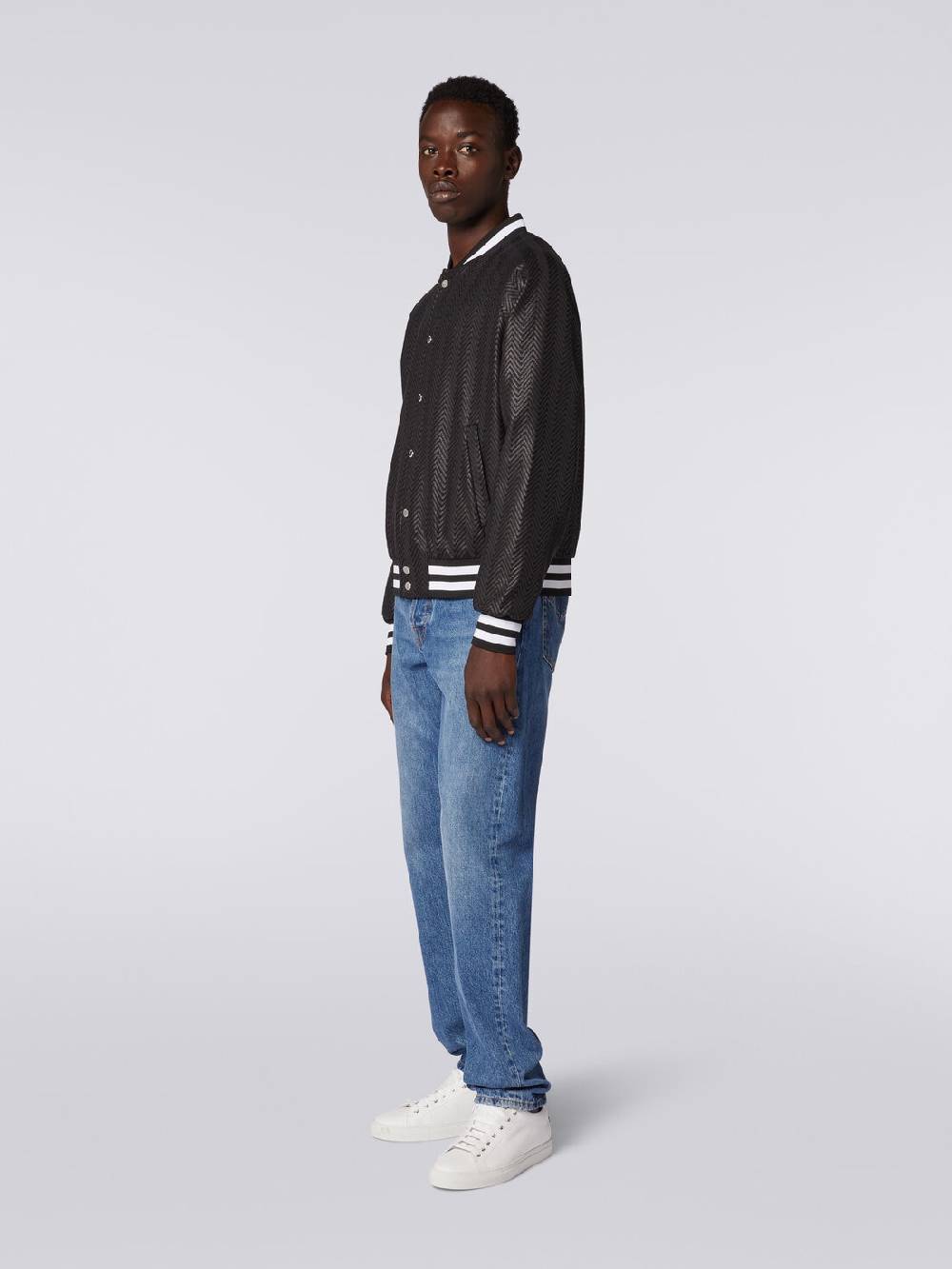 Missoni Bomber In Cotone E Viscosa Zig Zag