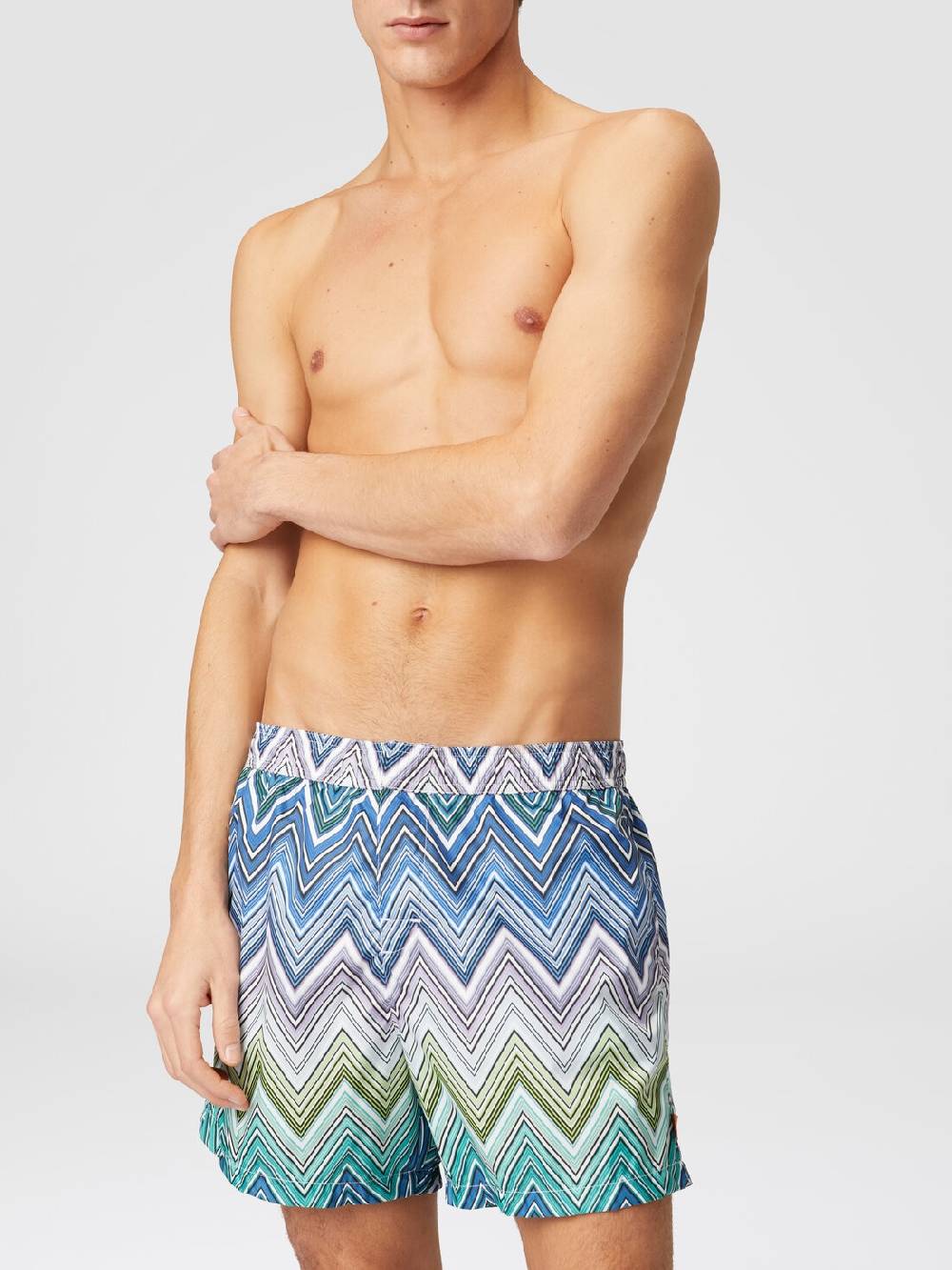 Missoni Boxer Mare Con Stampa Macro Zig Zag