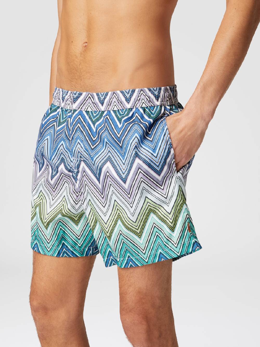 Missoni Boxer Mare Con Stampa Macro Zig Zag