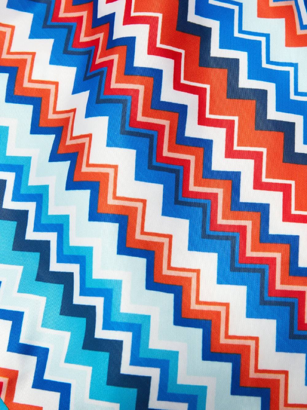 Missoni Boxer Mare Con Stampa Zig Zag E Logo