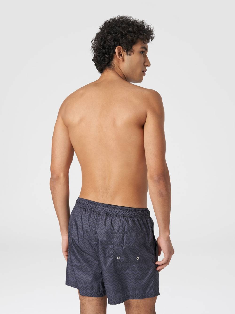 Missoni Boxer Mare Con Stampa Zig Zag Tonale