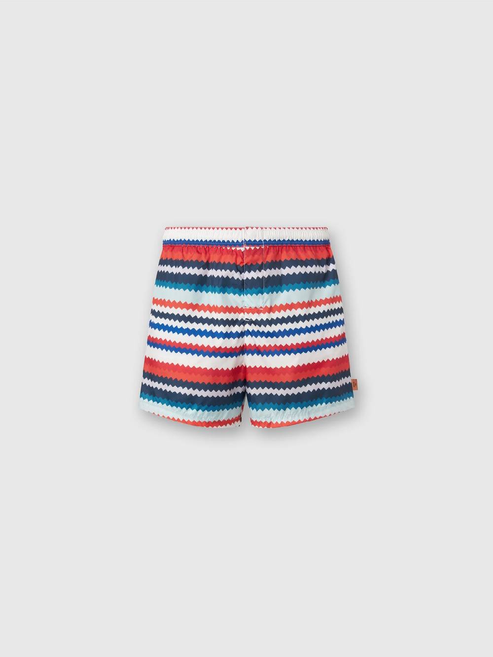 Missoni Boxer Mare In Nylon Stampa Micro Zig Zag