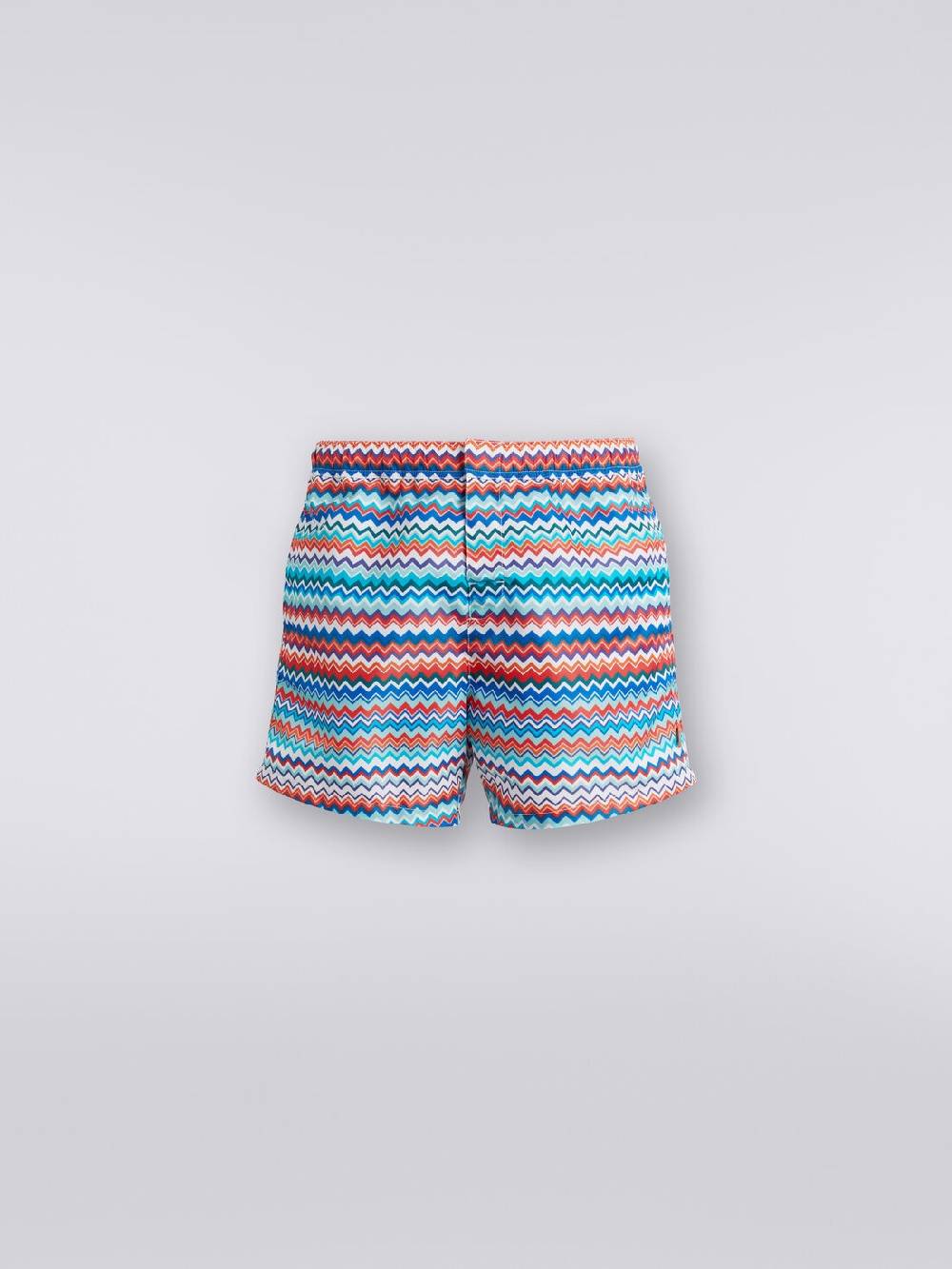 Missoni Boxer Mare In Nylon Stampa Zig Zag