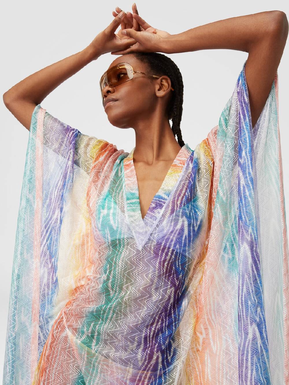 Missoni Caftano Copricostume Corto Stampa Tie-dye