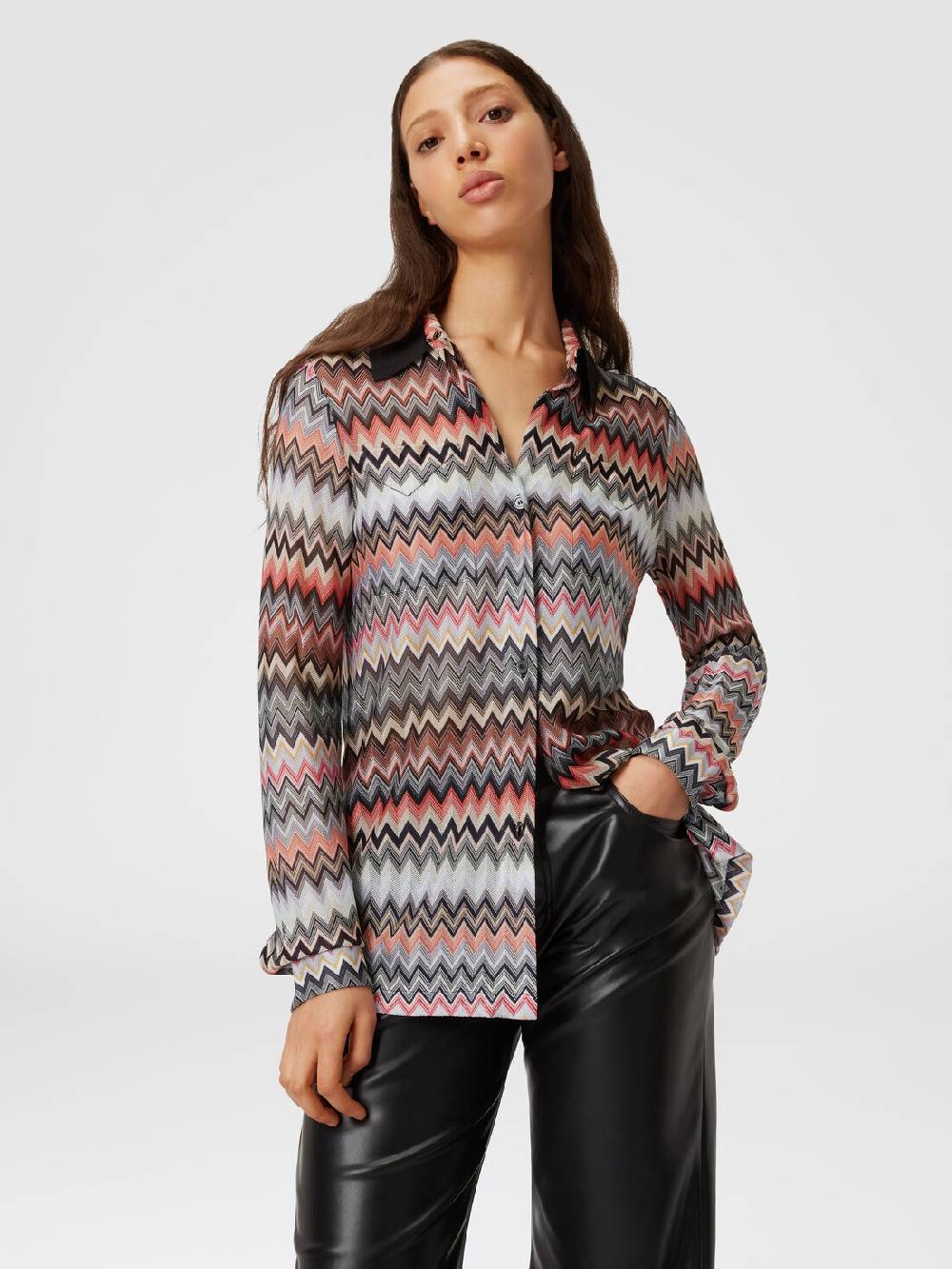 Missoni Camicia In Cotone E Viscosa Zig Zag