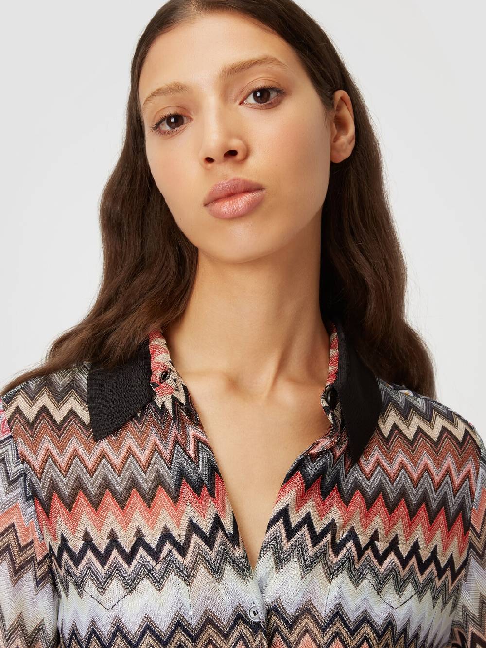 Missoni Camicia In Cotone E Viscosa Zig Zag
