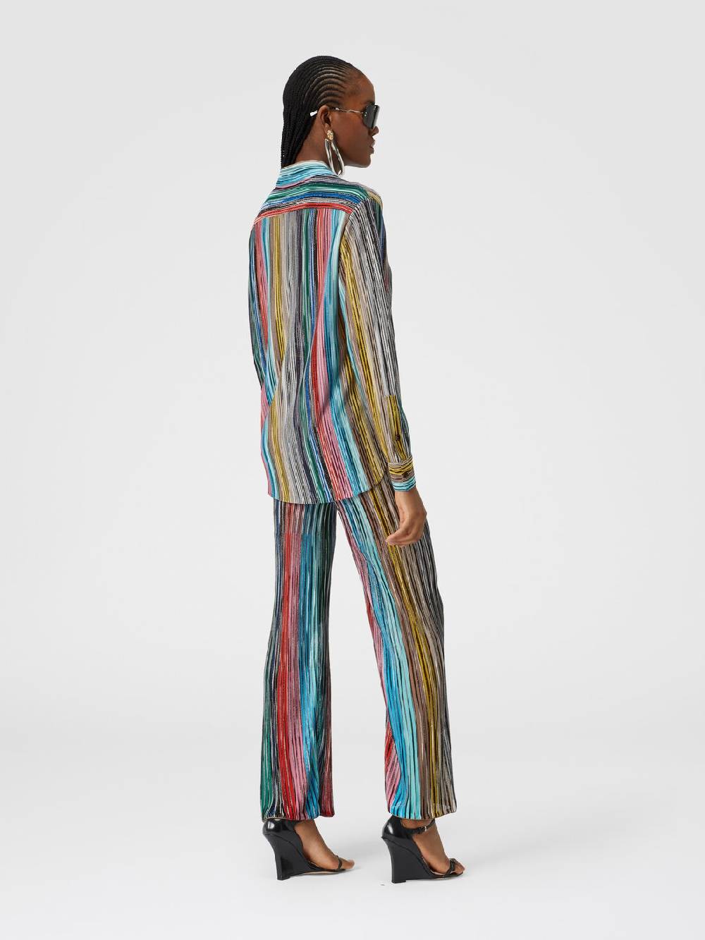 Missoni Camicia In Maglia A Costine Fiammata Lamé