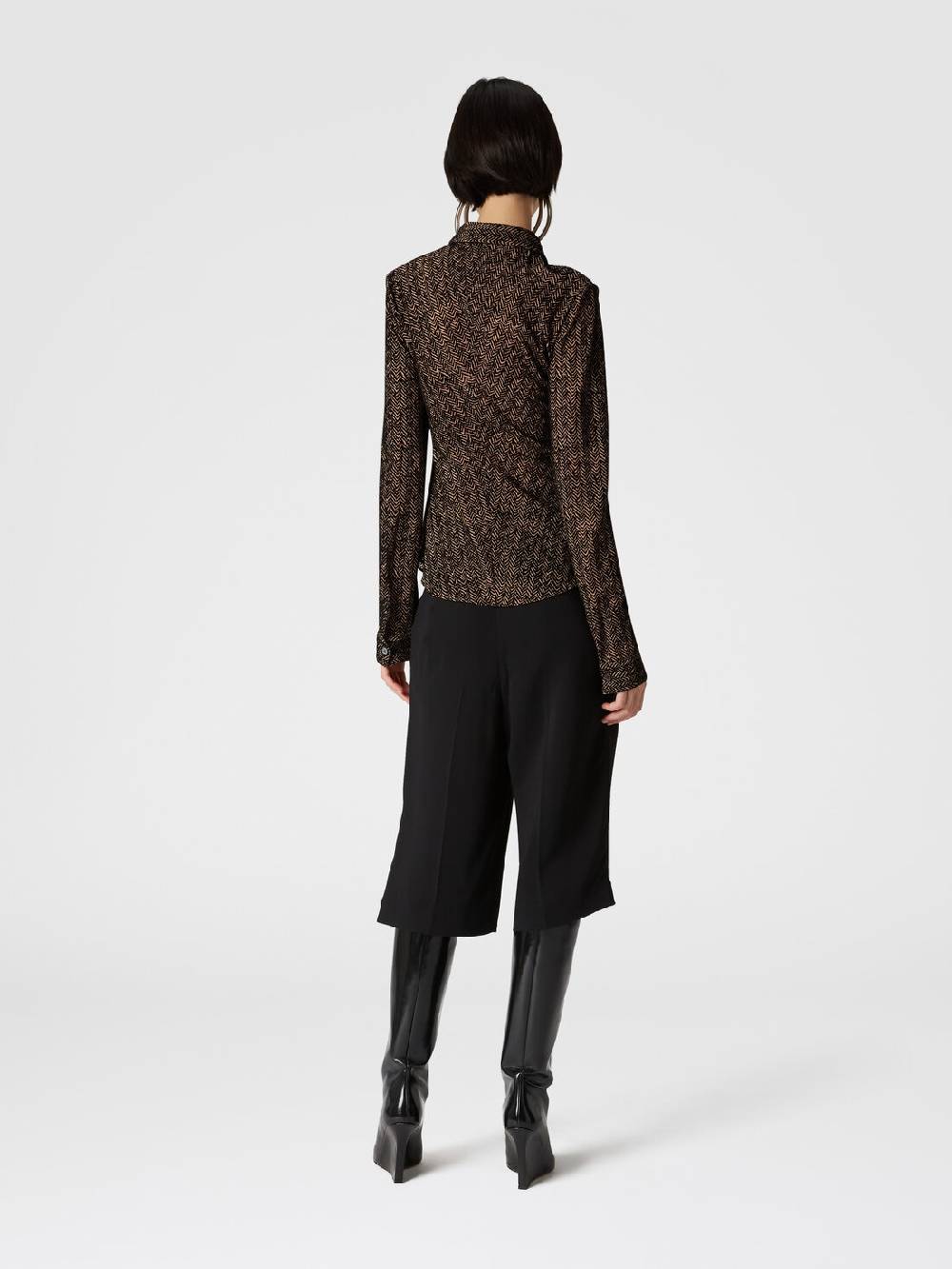 Missoni Camicia In Tulle Zig Zag Con Arricciatura