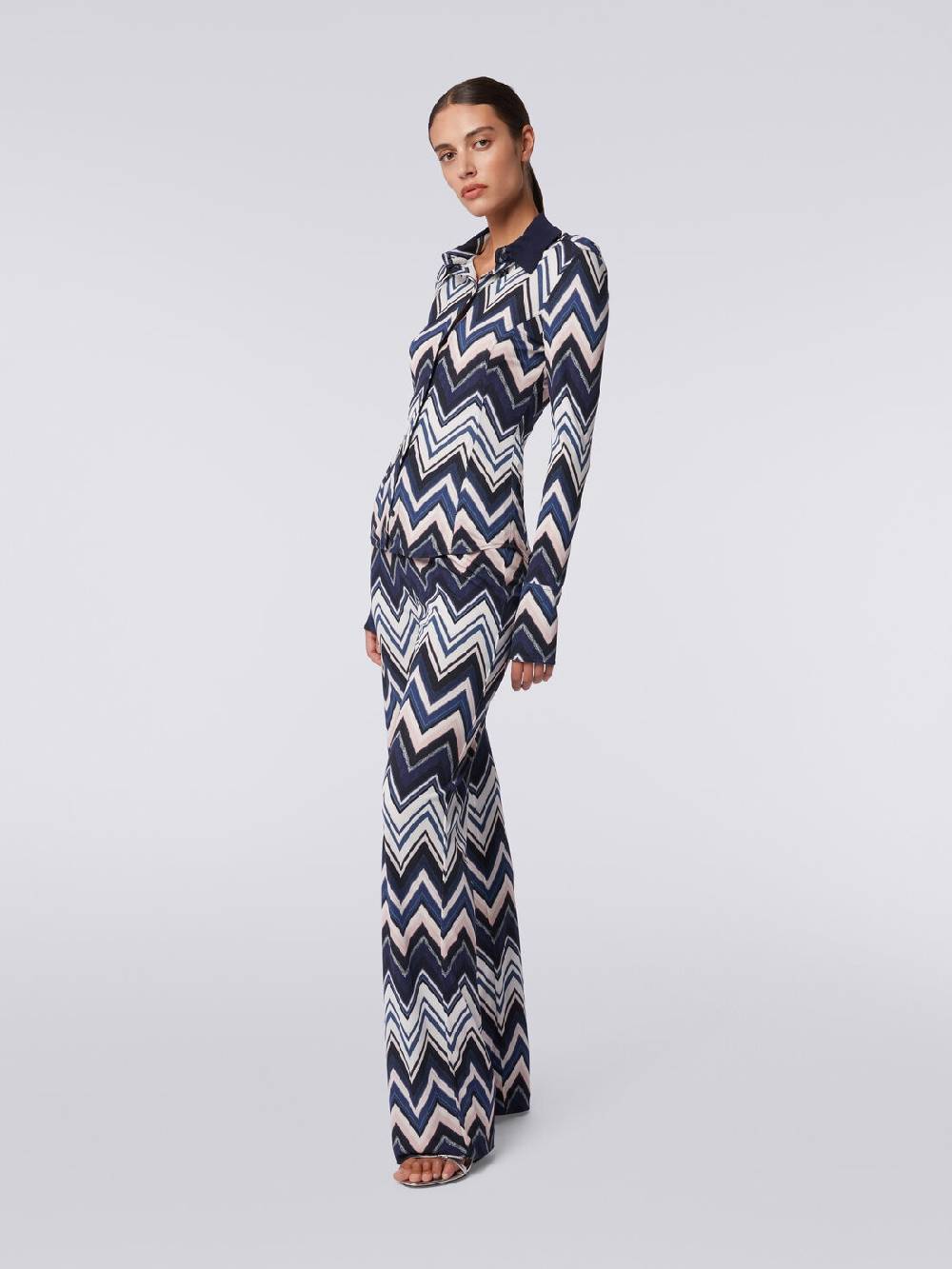 Missoni Camicia In Viscosa Con Stampa Zig Zag