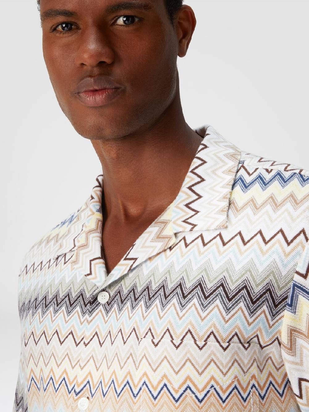 Missoni Camicia Taglio Bowling In Cotone Zig Zag