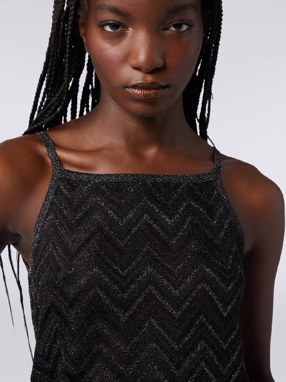 Missoni Canottiera In Maglia Chevron Lamé