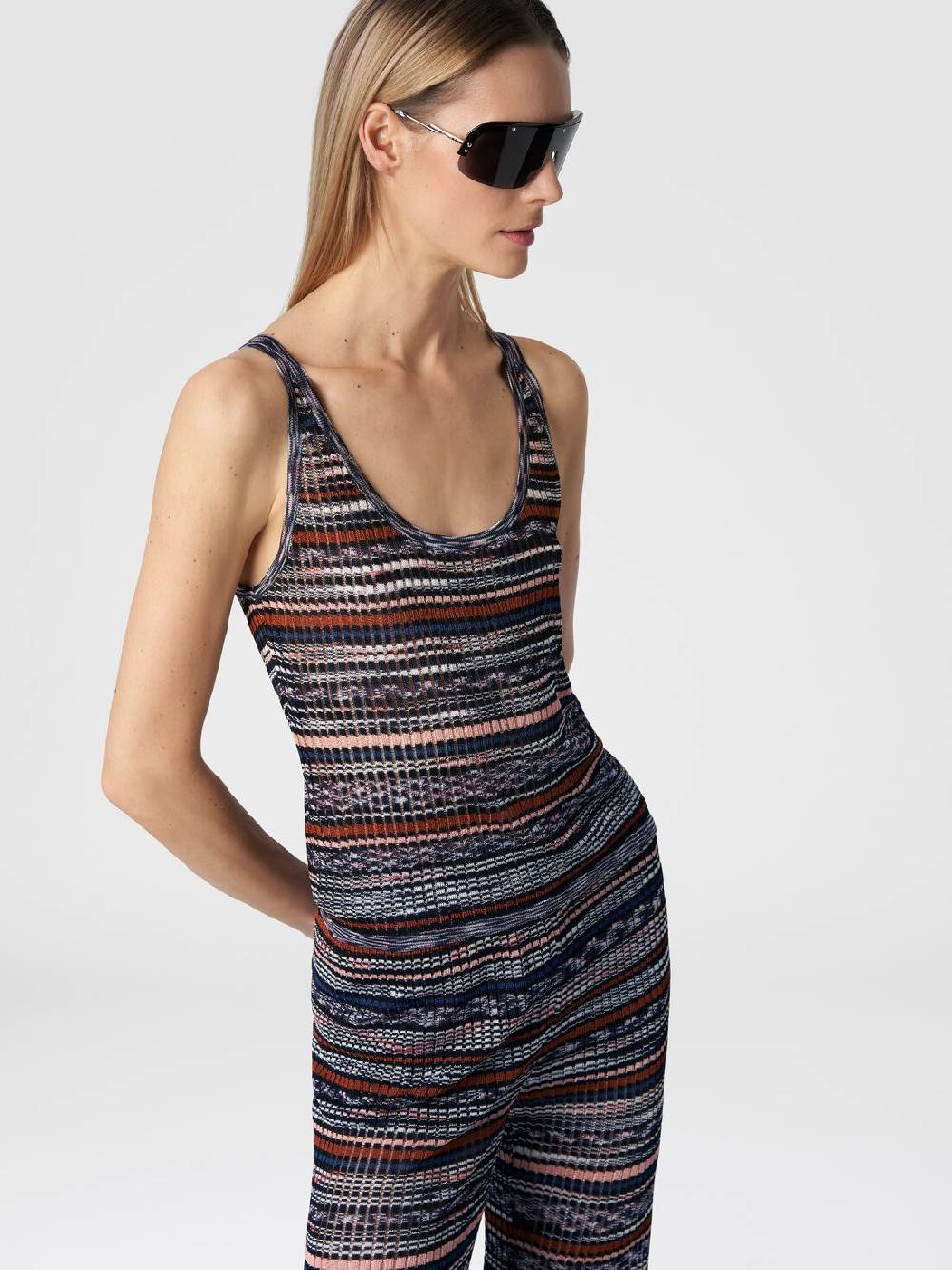 Missoni Canottiera In Viscosa A Costine Fiammata