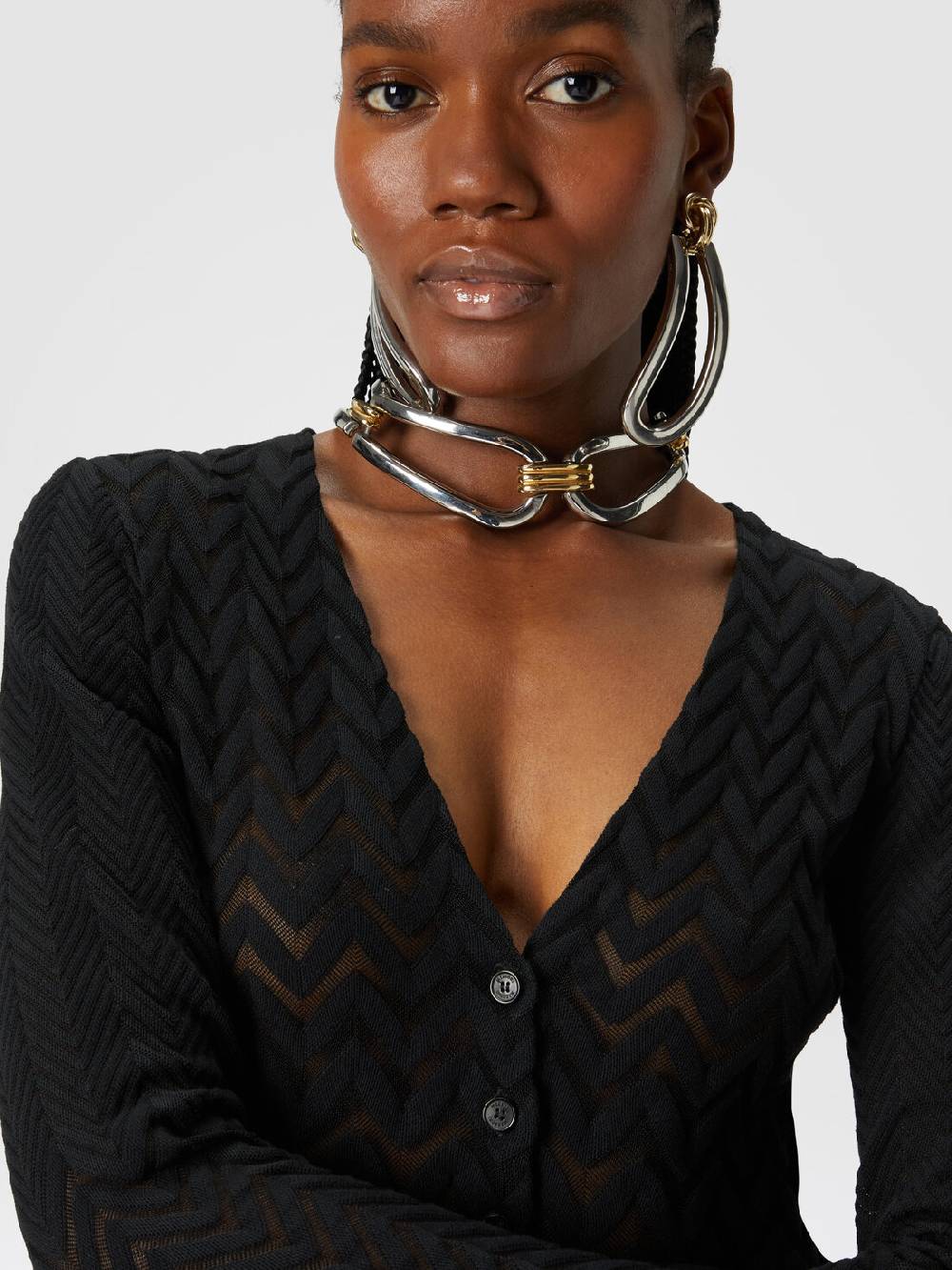 Missoni Cardigan Chevron Effetto Vedo Non Vedo