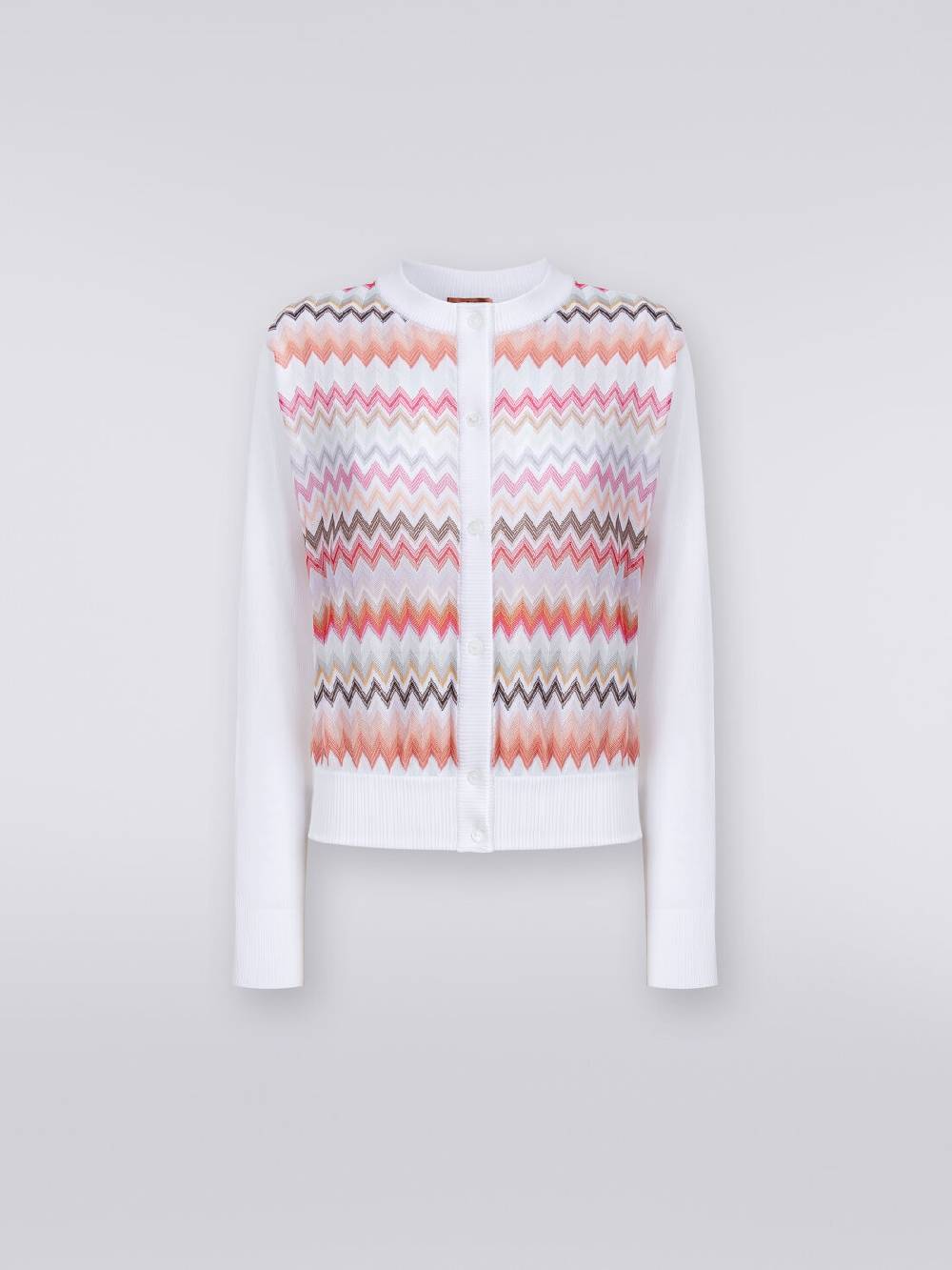 Missoni Cardigan Corto In Viscosa Chevron