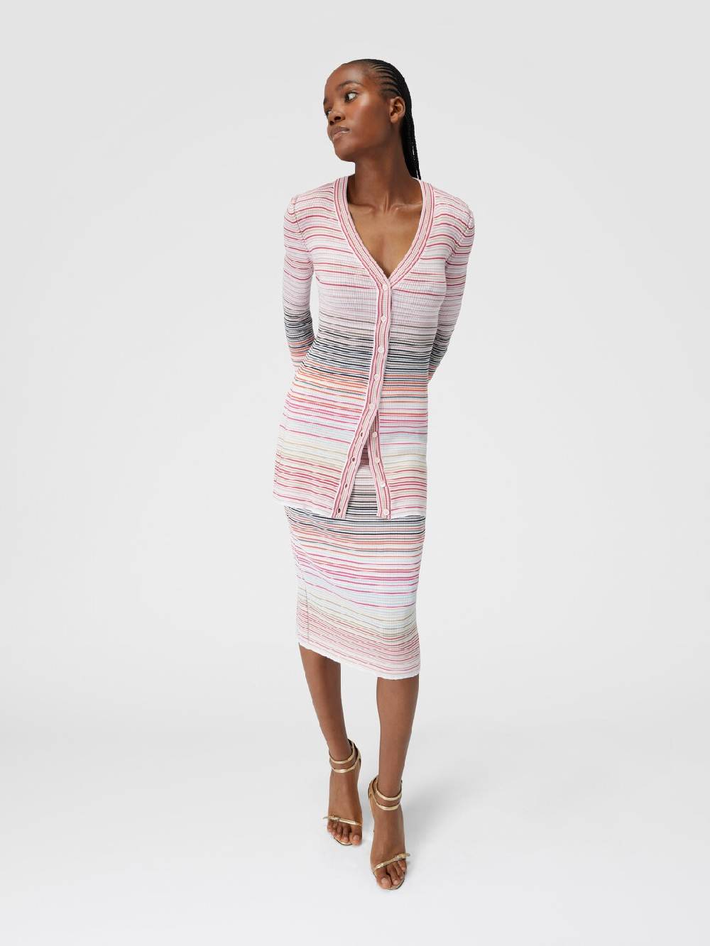 Missoni Cardigan In Cotone E Viscosa A Righe