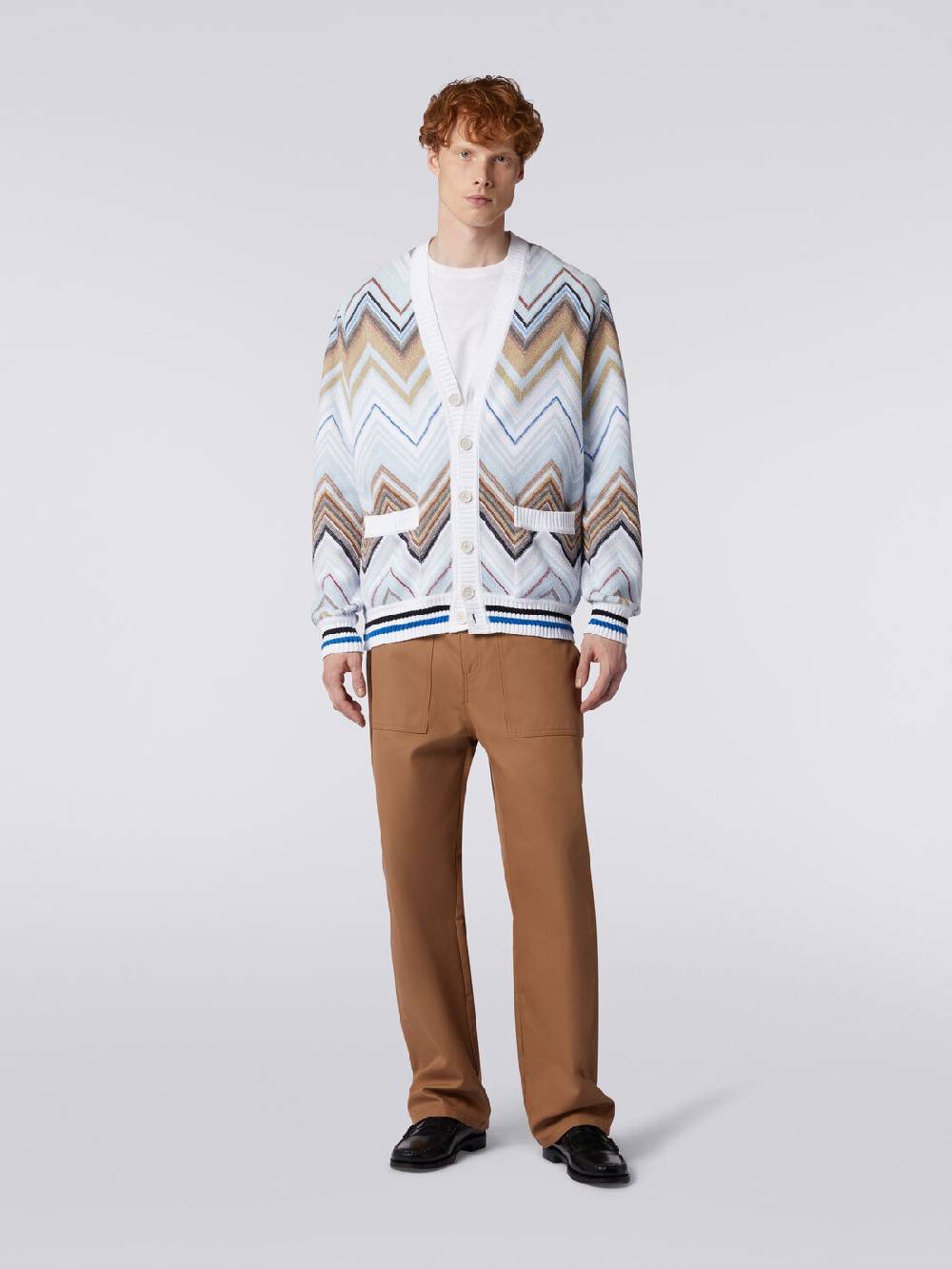 Missoni Cardigan in misto cotone chevron