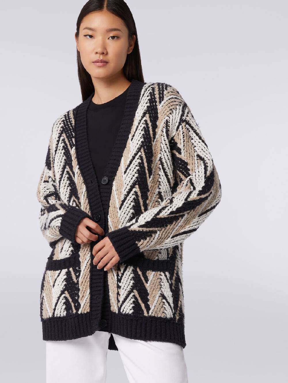 Missoni Cardigan In Misto Cotone Zig Zag