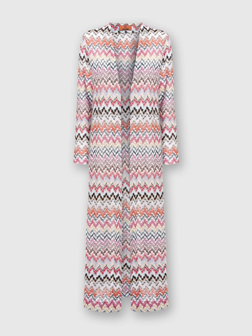 Missoni Cardigan Lungo In Maglia Lamé Zig Zag