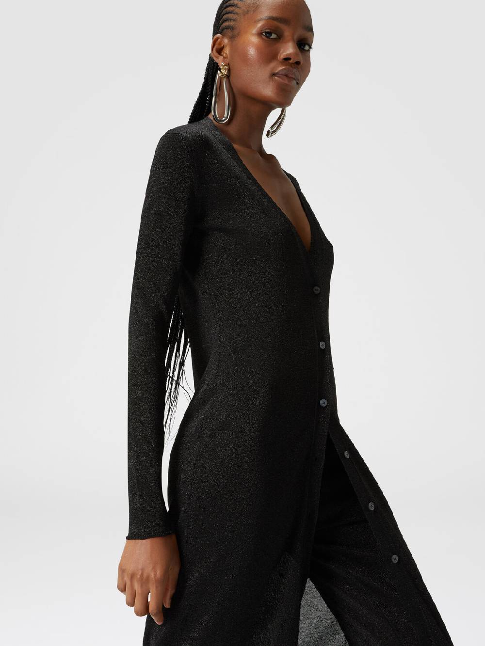 Missoni Cardigan Lungo In Viscosa Effetto Glitter