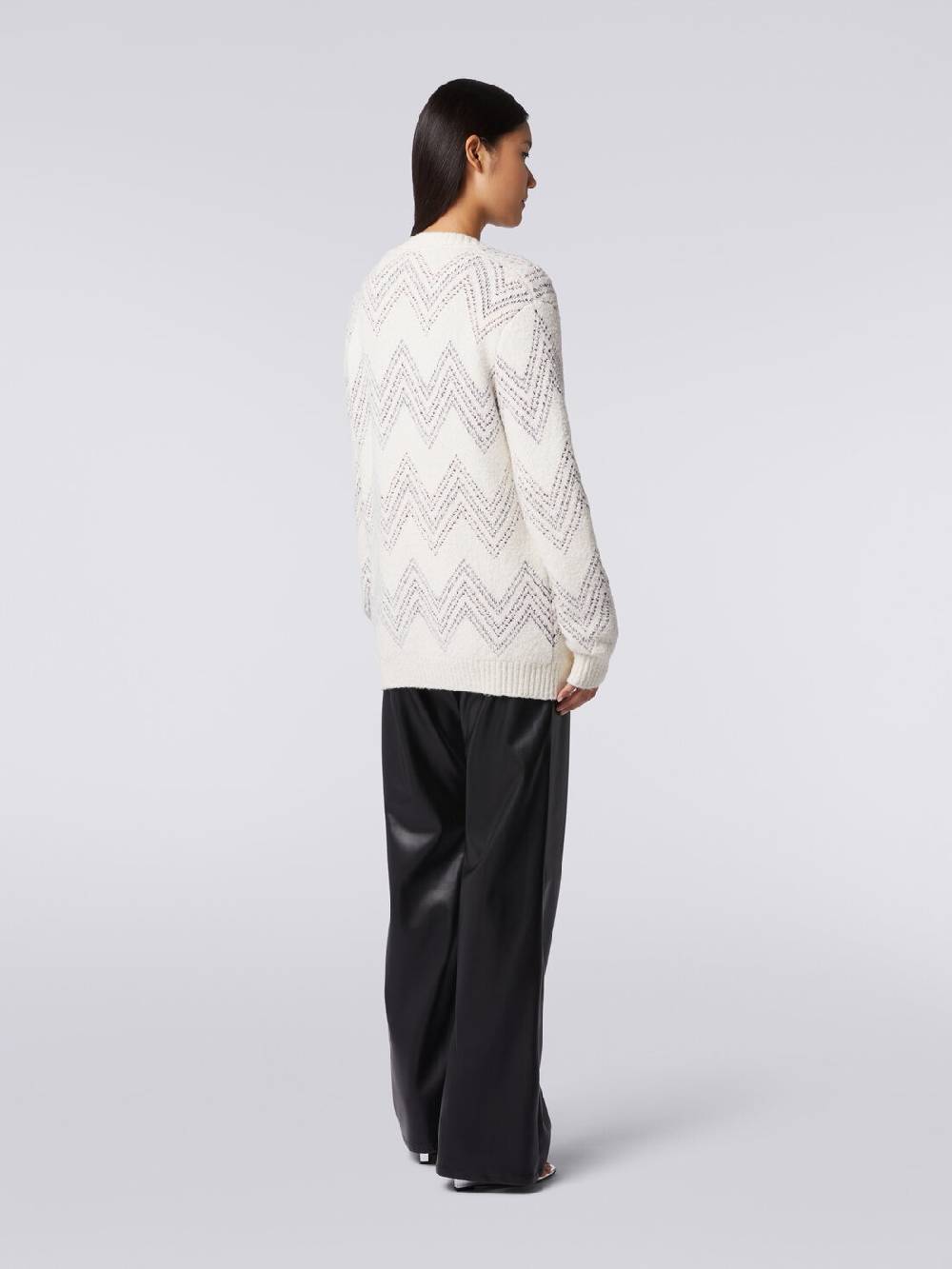 Missoni Cardigan Oversize In Misto Cotone Zig Zag