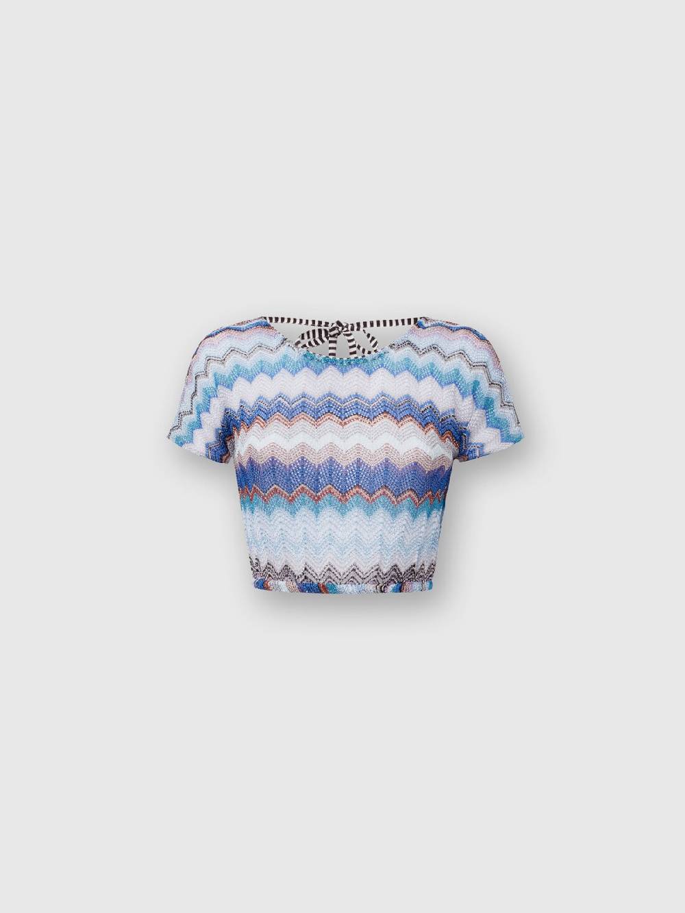 Missoni Crop Top Crochet Con Schiena Scoperta