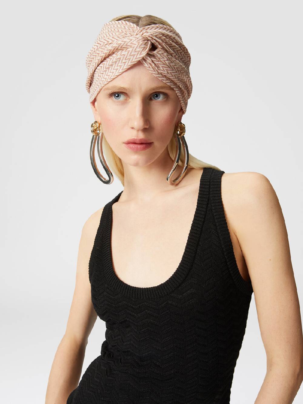 Missoni Fascia In Viscosa Chevron Con Lamé