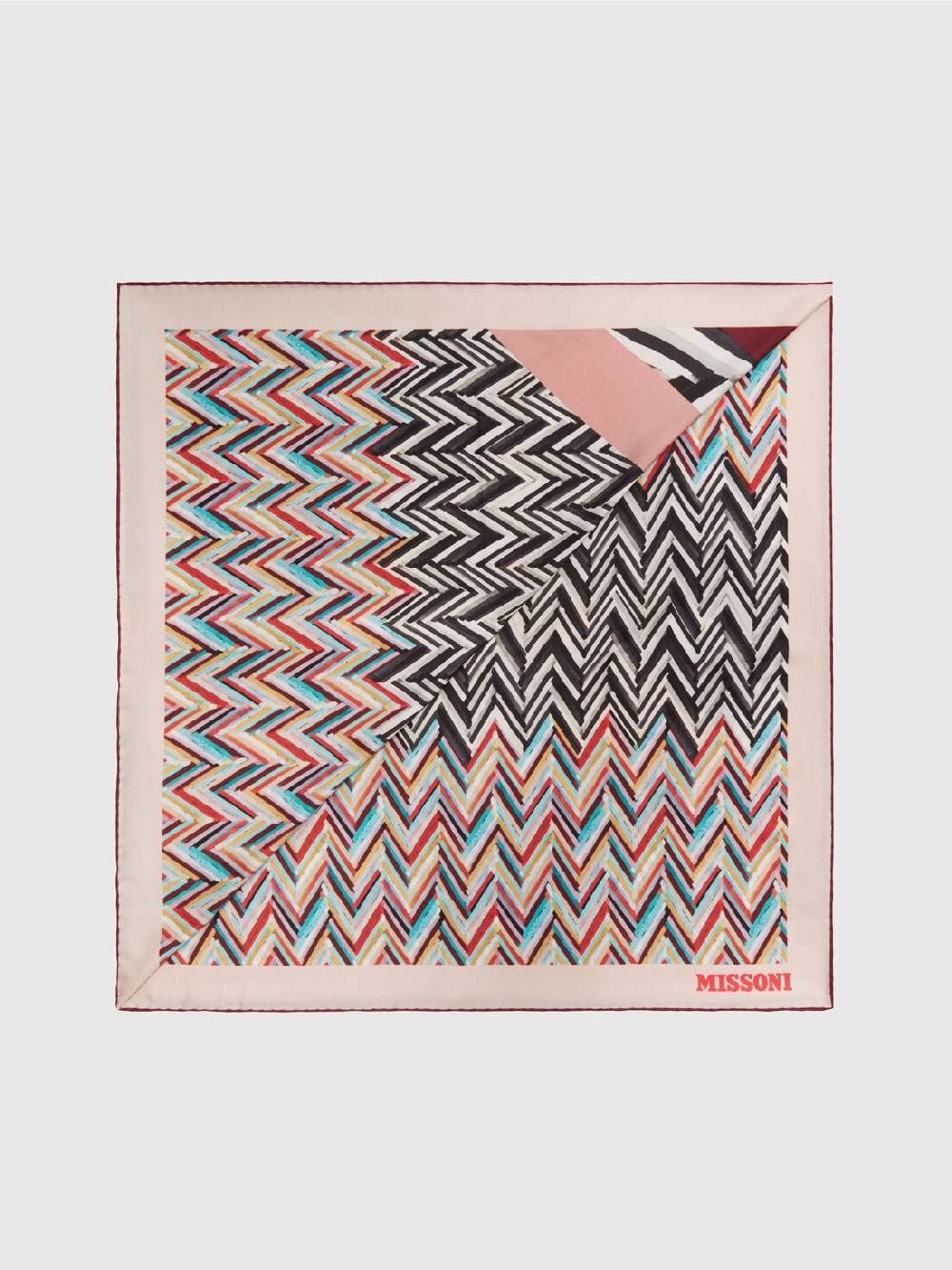 Missoni Foulard In Seta Con Multilavorazione