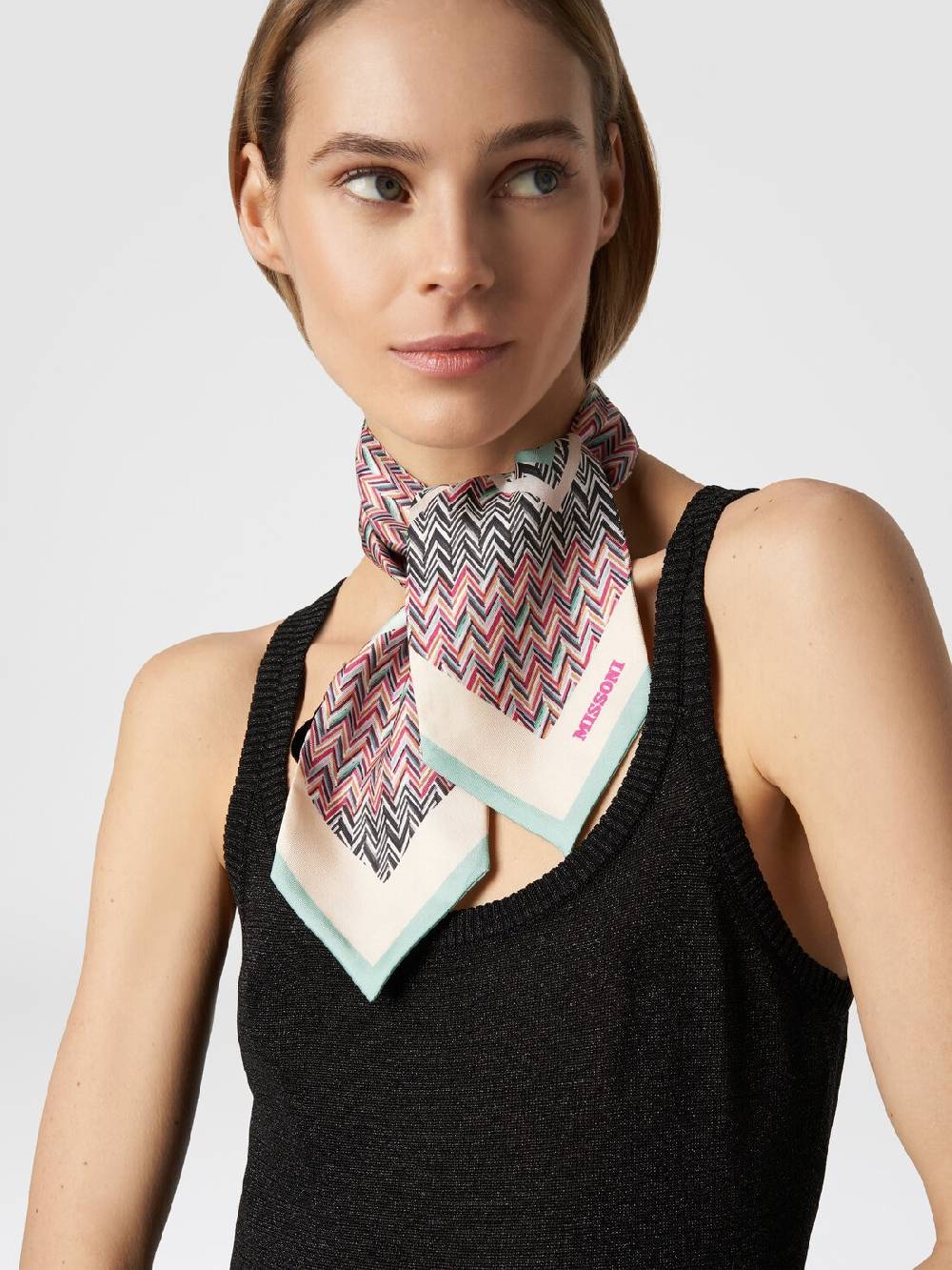 Missoni Foulard In Seta Zig Zag