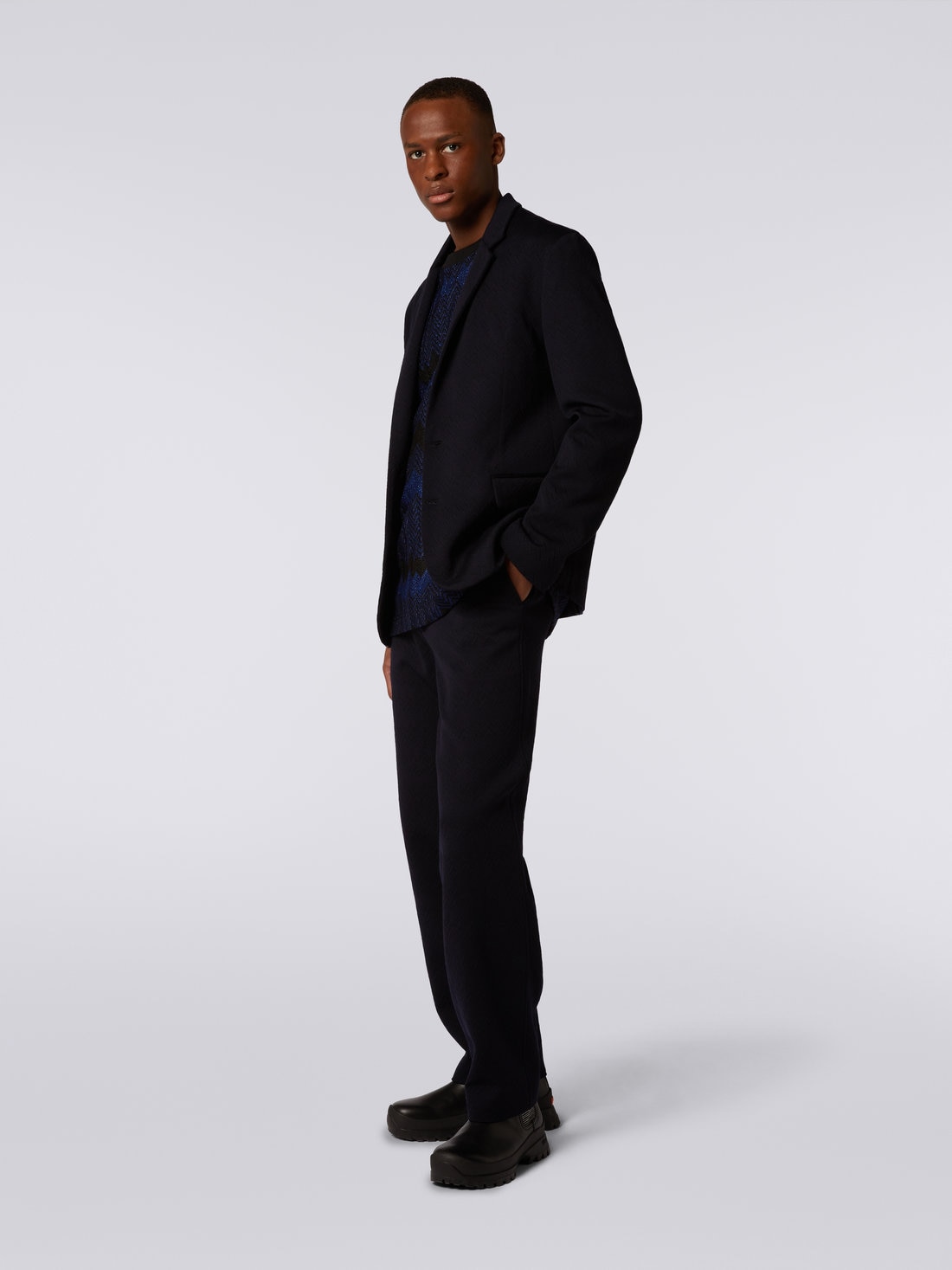 Missoni Giacca In Misto Lana Motivo Chevron