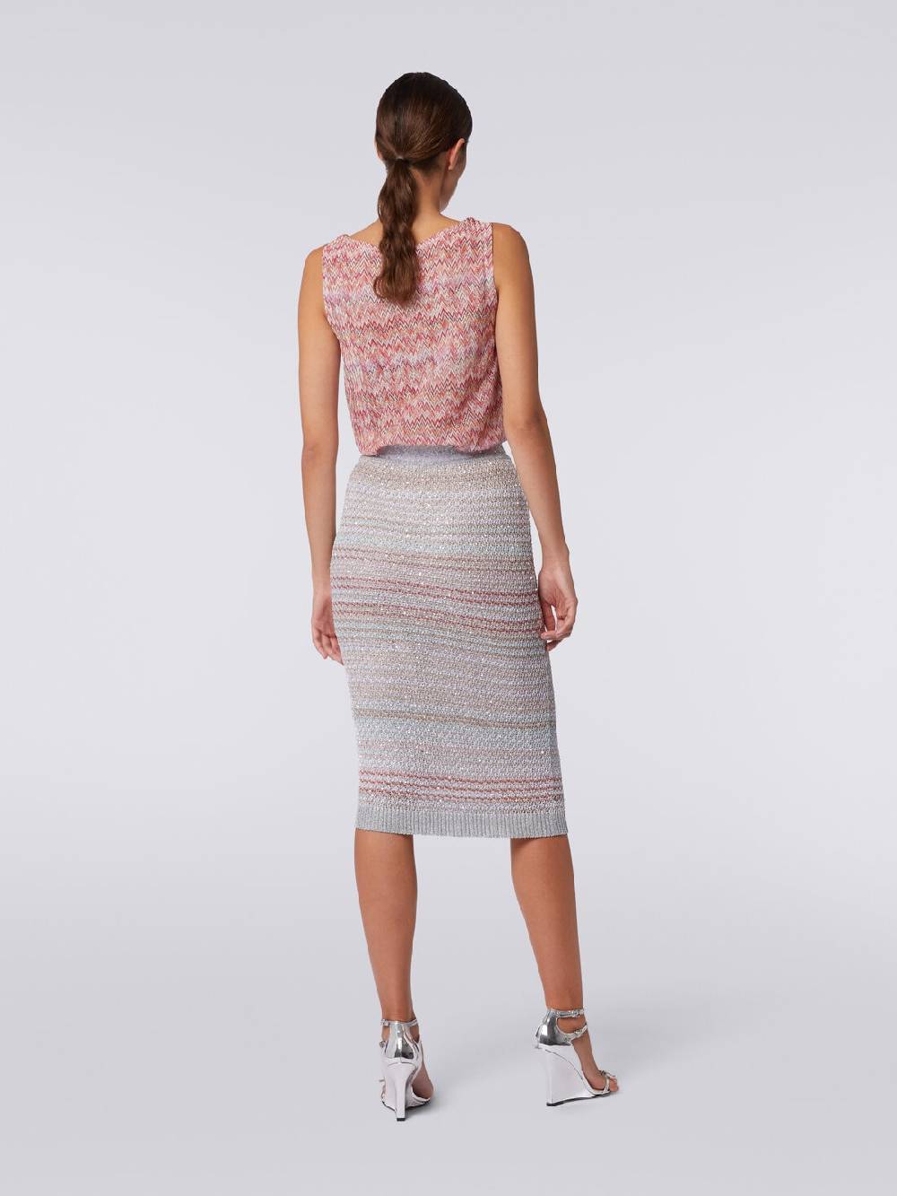 Missoni Gonna Midi In Misto Viscosa Con Paillettes