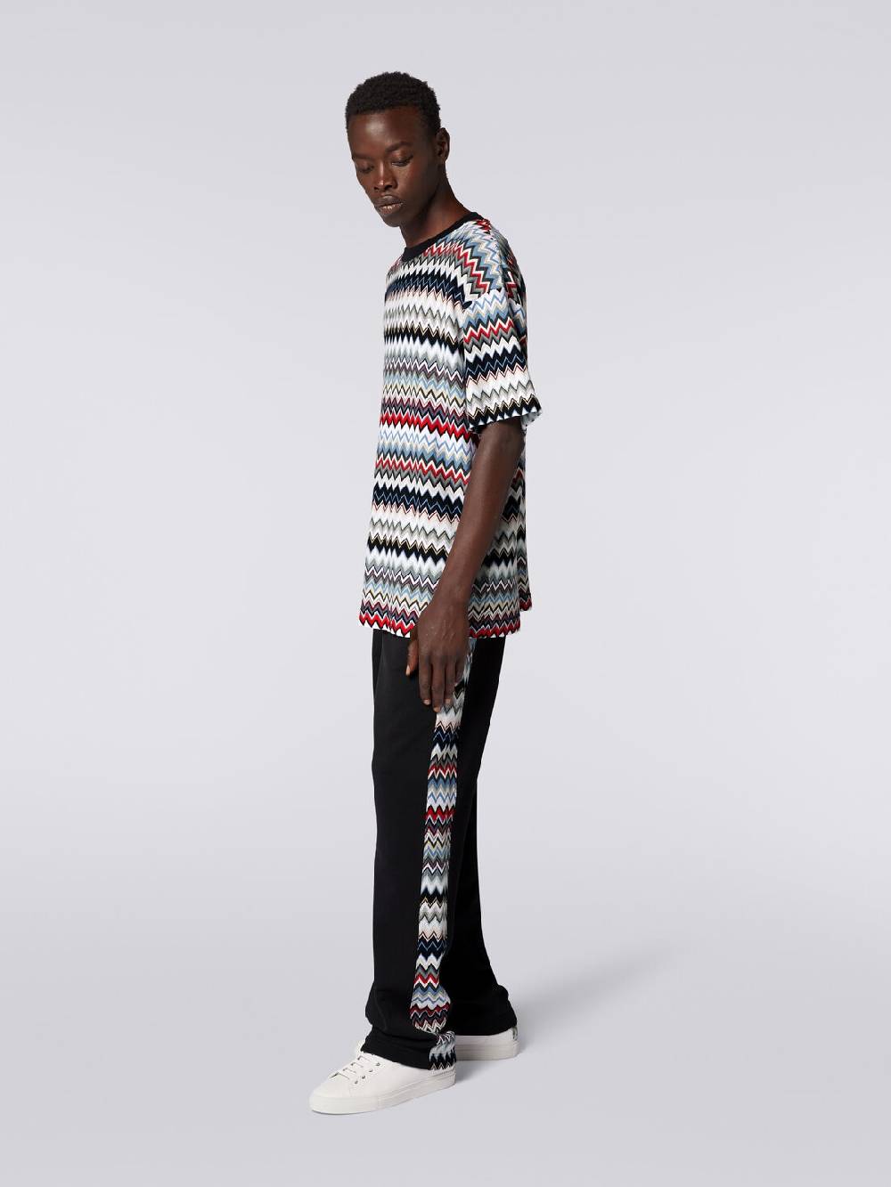 Missoni Joggers In Cotone Con Inserti Zig Zag