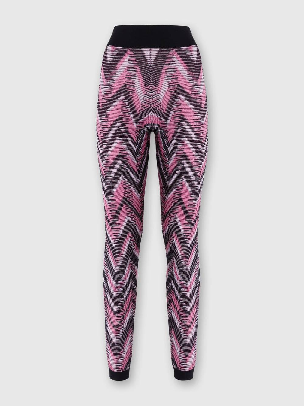 Missoni Leggings In Maglia Chevron Con Logo