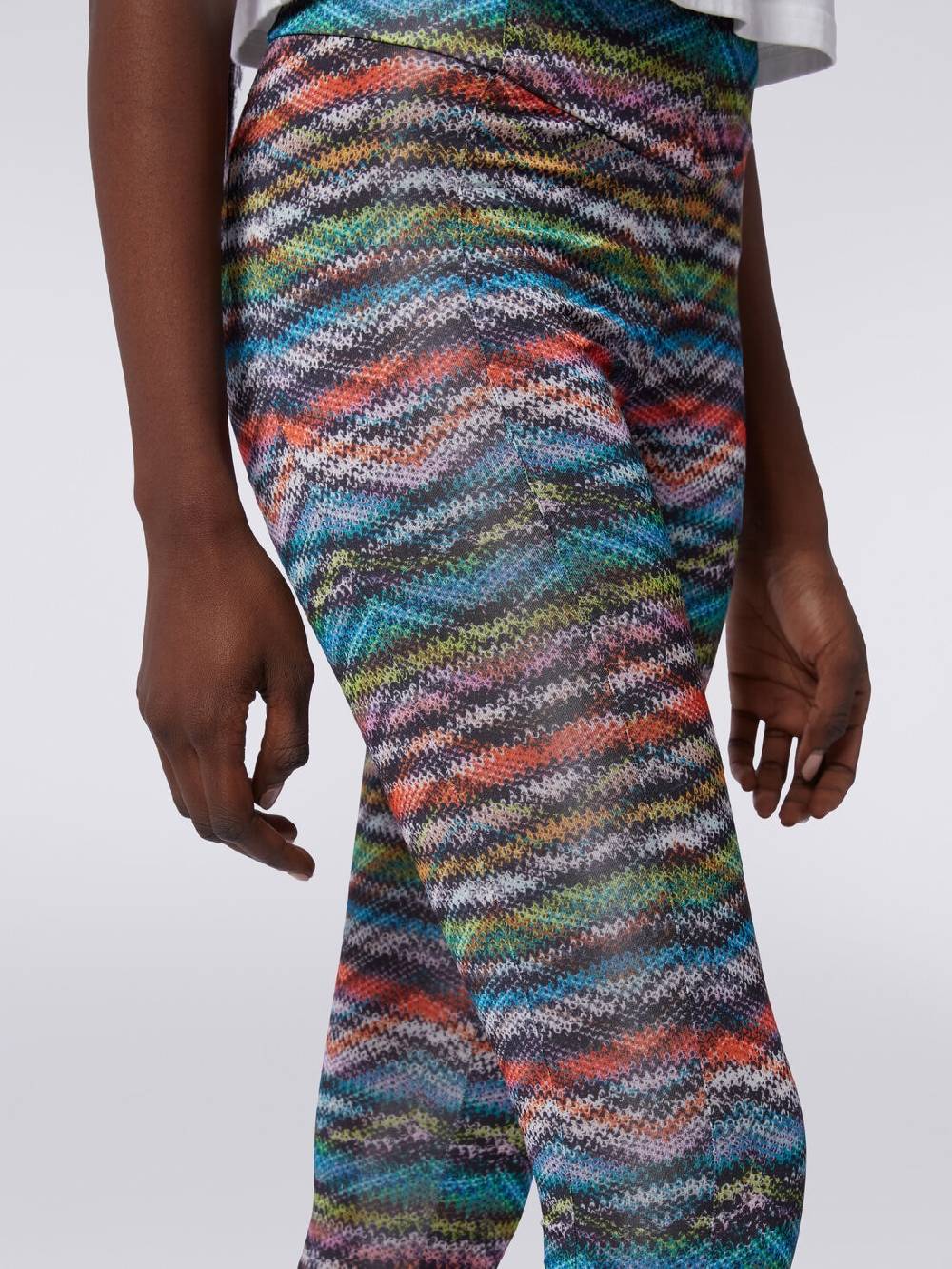 Missoni Leggings In Tessuto Stretch Stampa Zig Zag