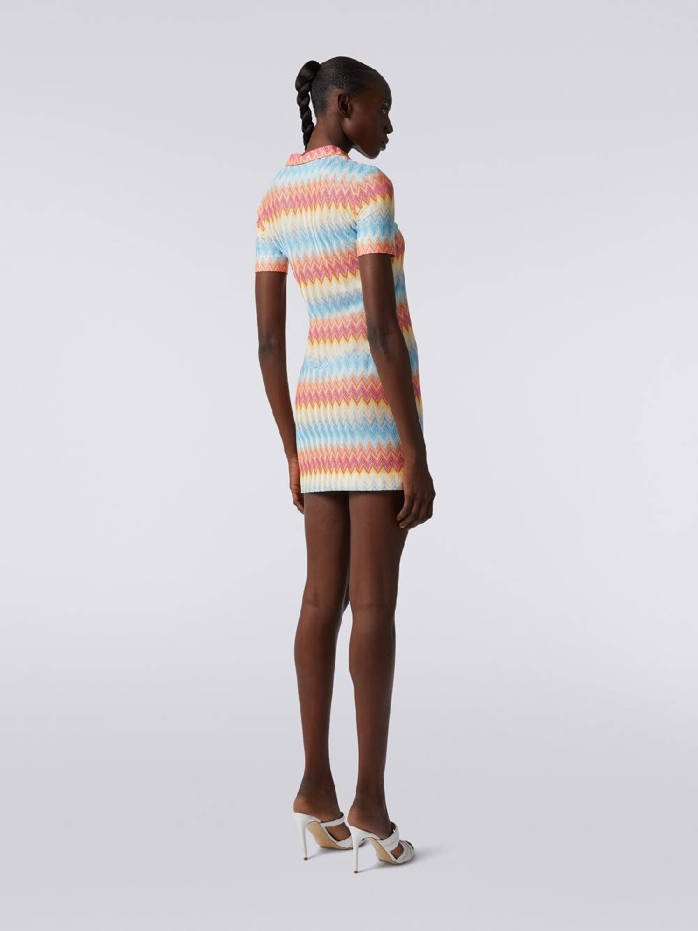Missoni Mini-abito Modello Polo In Viscosa Zig Zag