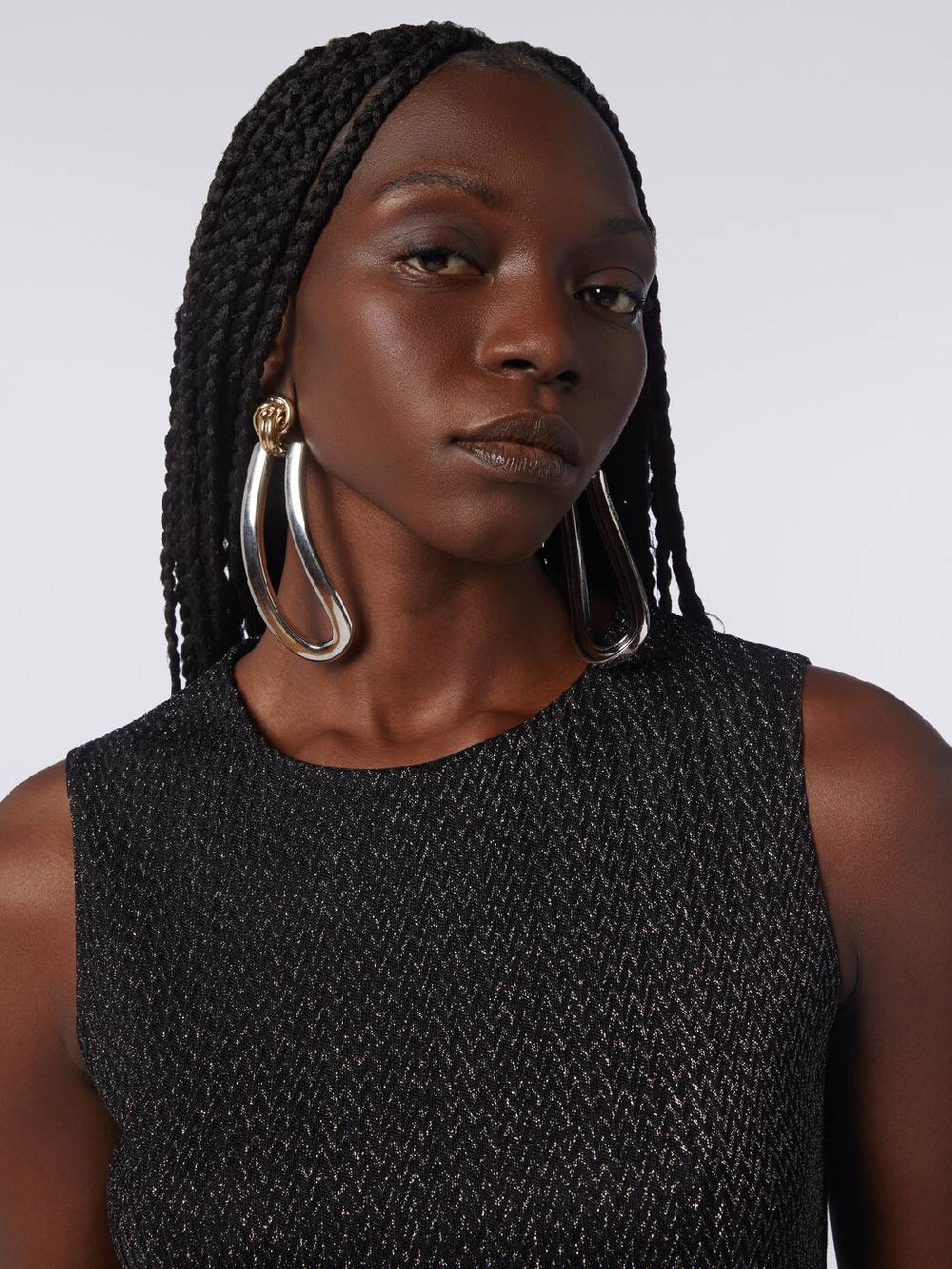 Missoni Mini-abito Senza Maniche In Viscosa Lamé