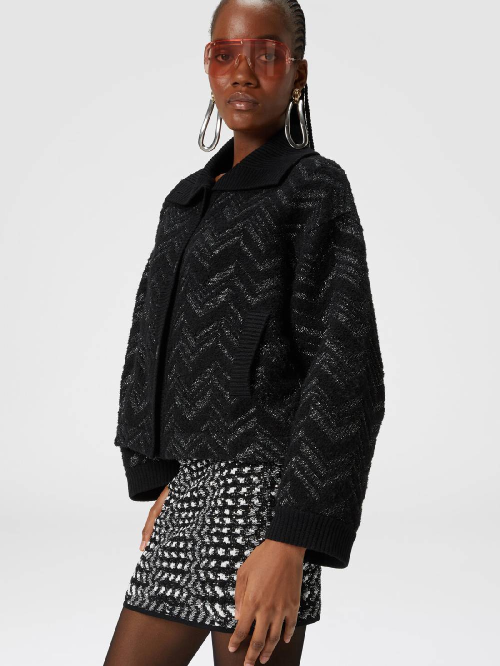 Missoni Minigonna Con Zig Zag Goffrato Lamé