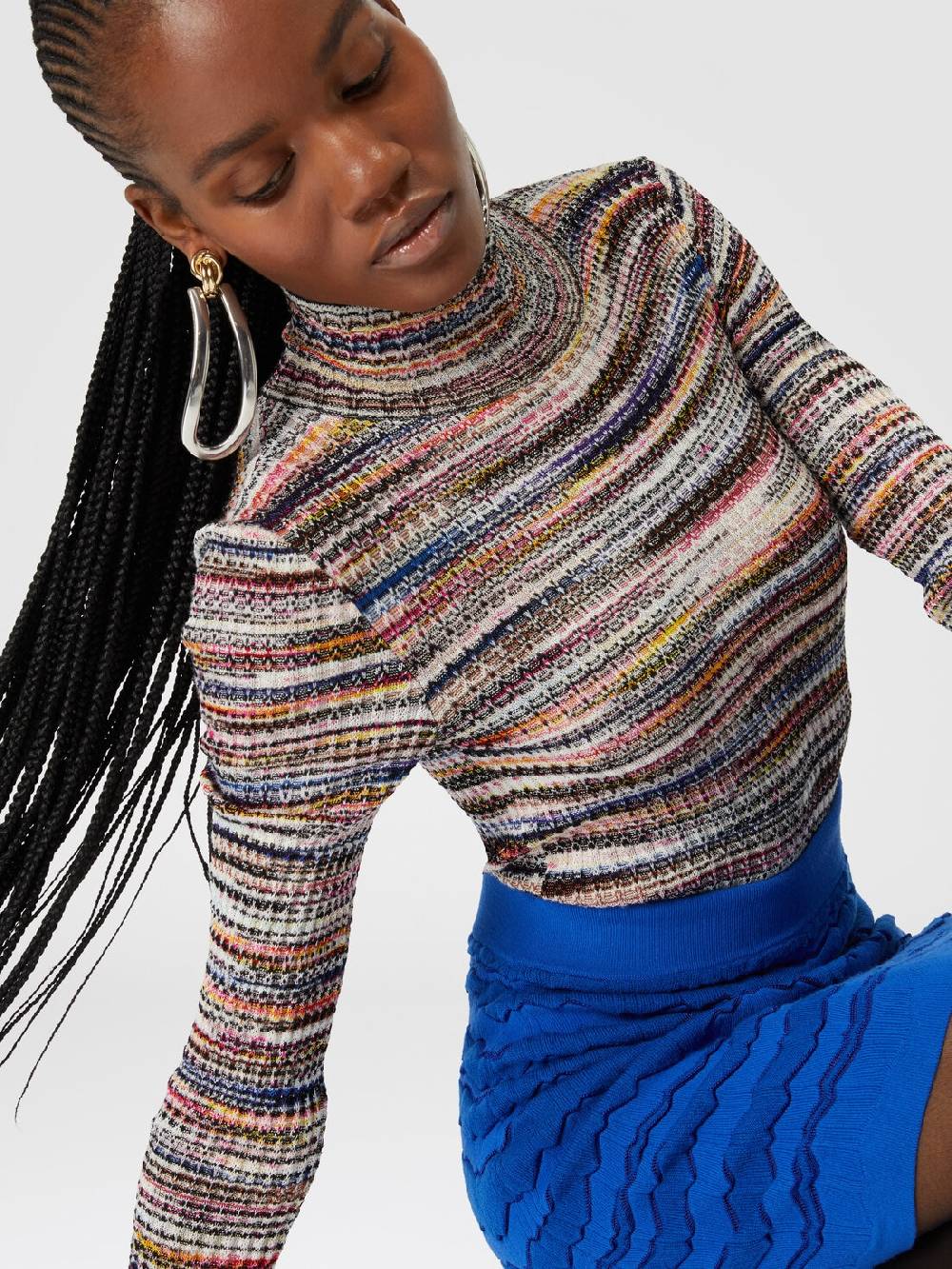 Missoni Minigonna Con Zig Zag Tono Su Tono