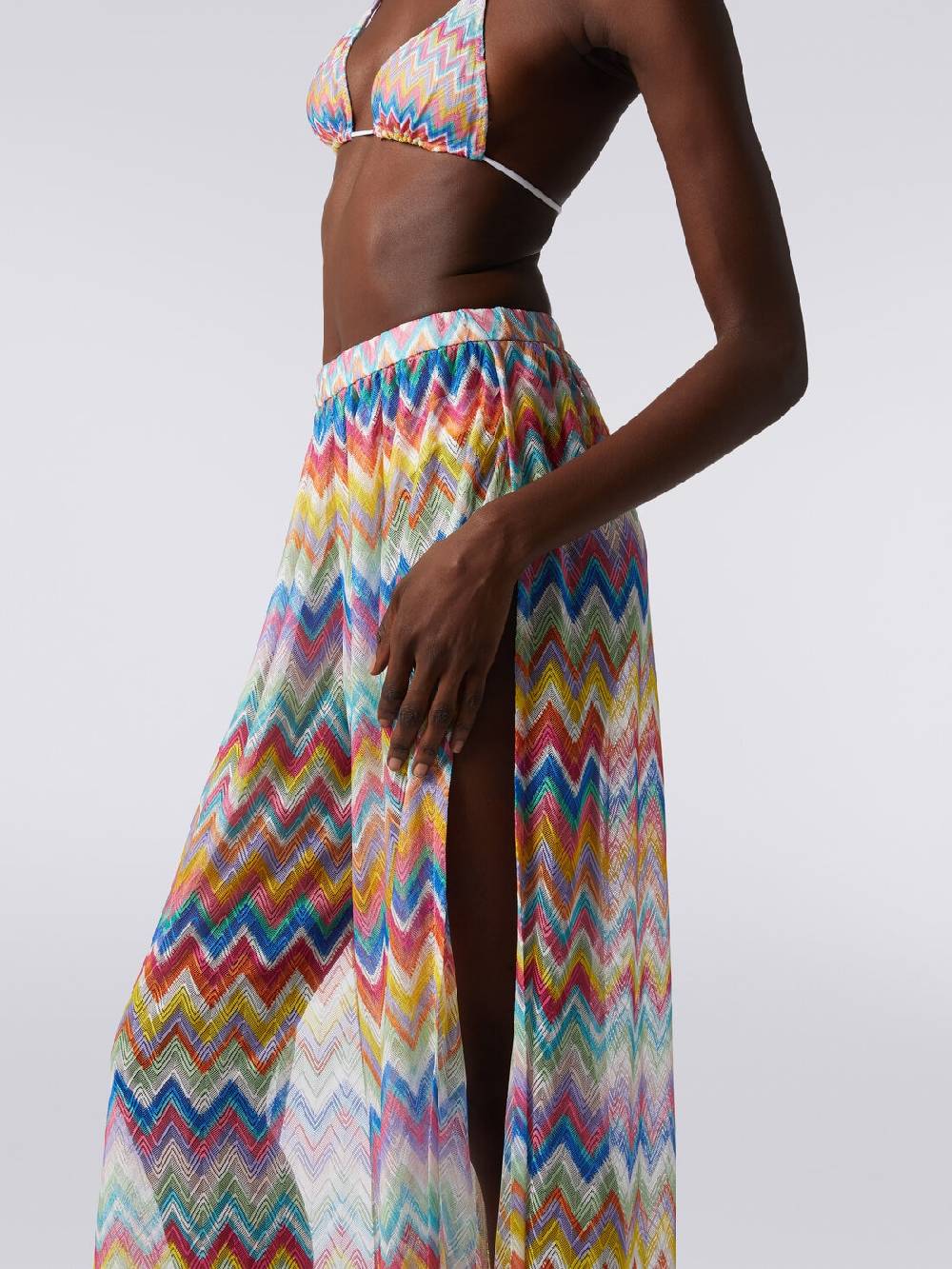 Missoni Pantaloni Copricostume Con Stampa Zig Zag